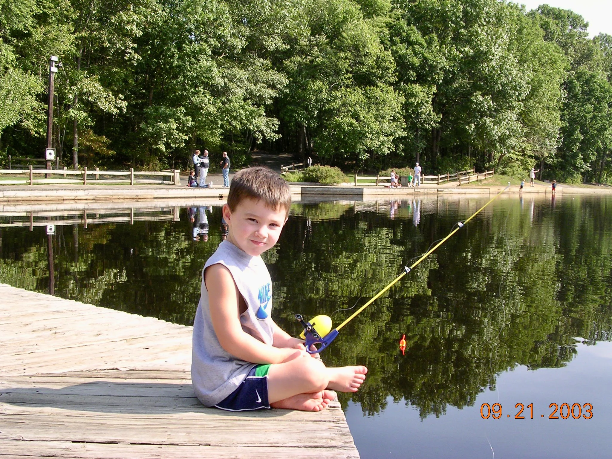 Little boy fishing