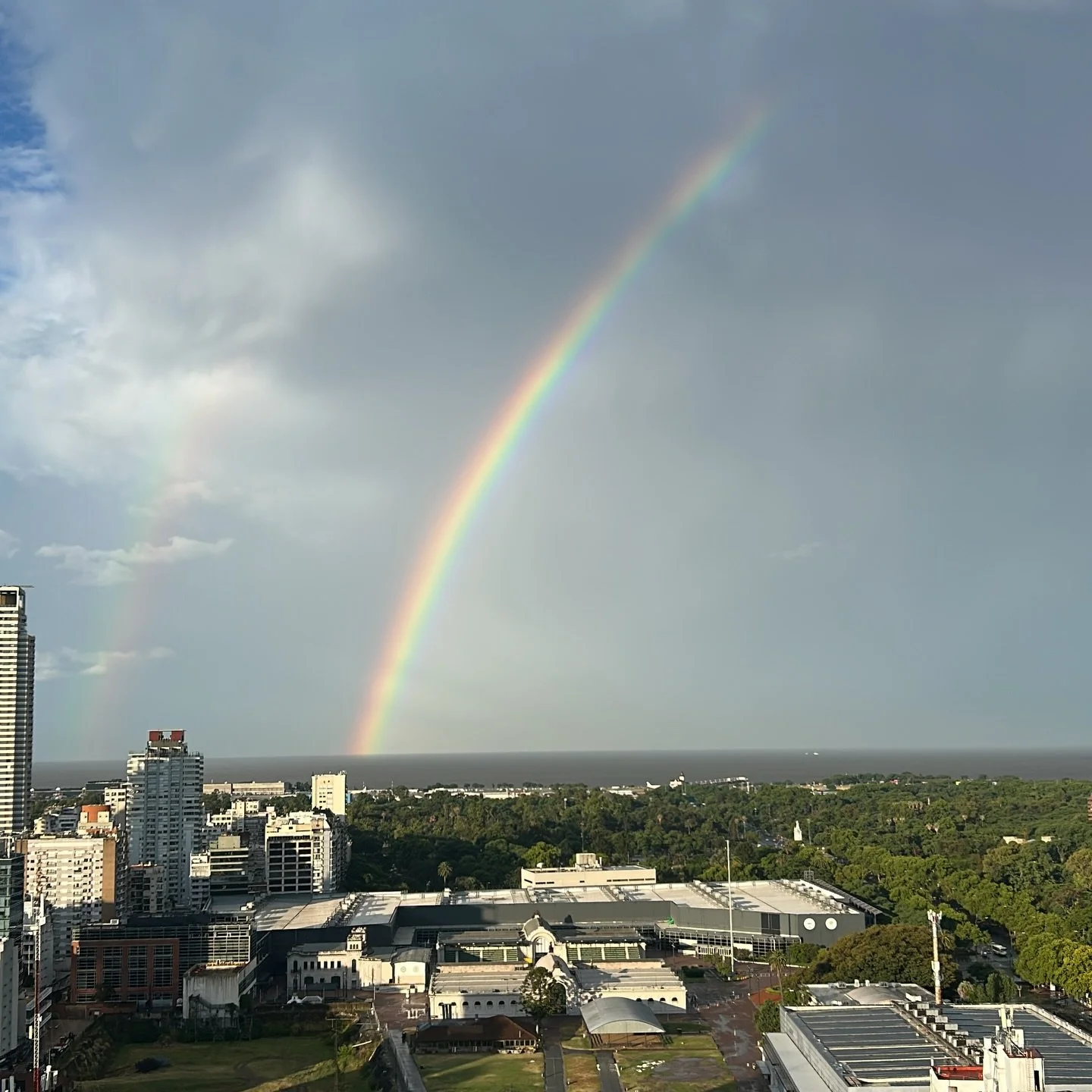 Rainbow over the Rio de la Plata. Happiness. Joy.