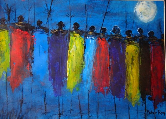 Maasai Chanting to the Moon