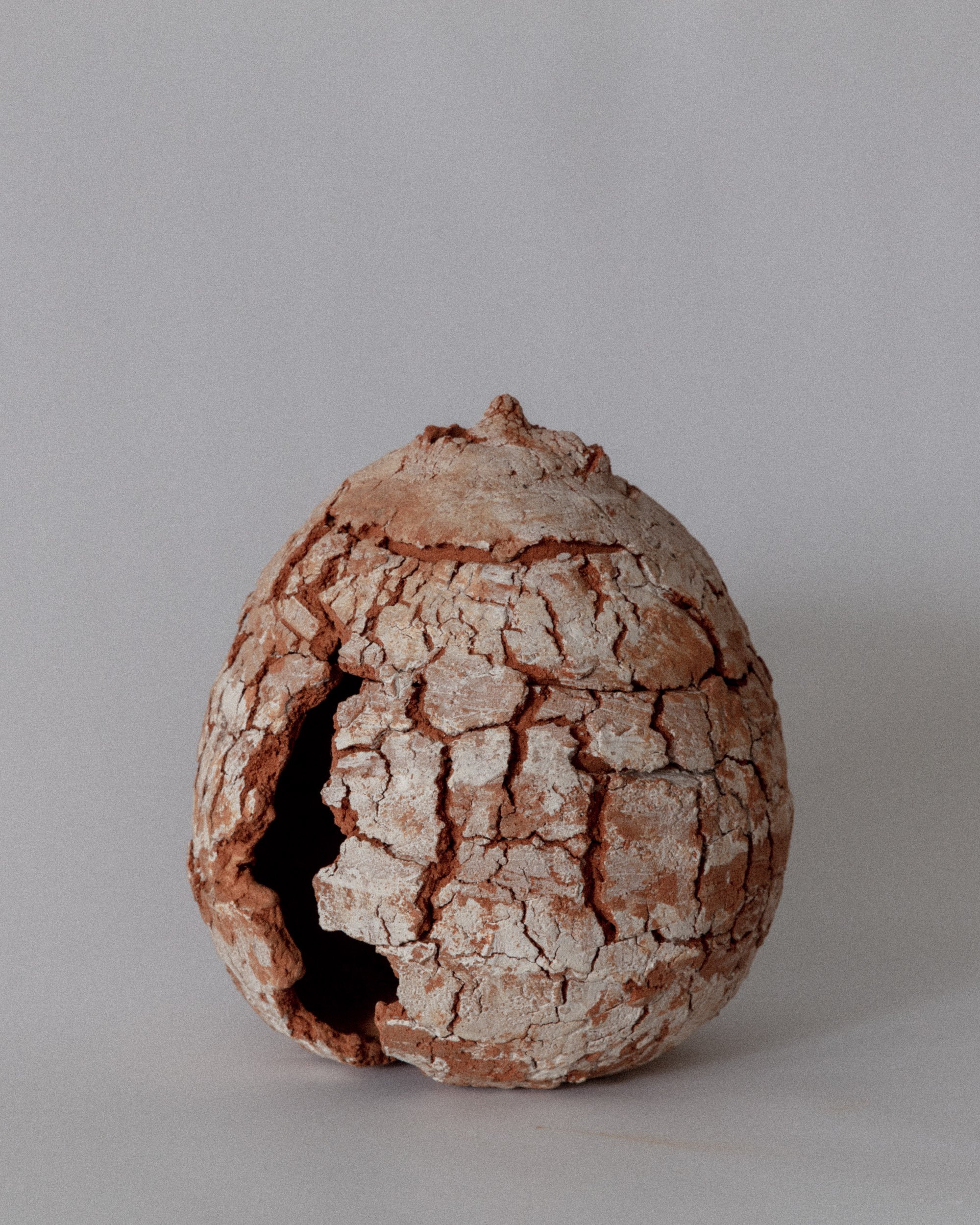 Stoneware clay, porcelain slip, 9.5"H x 9"D, 2023