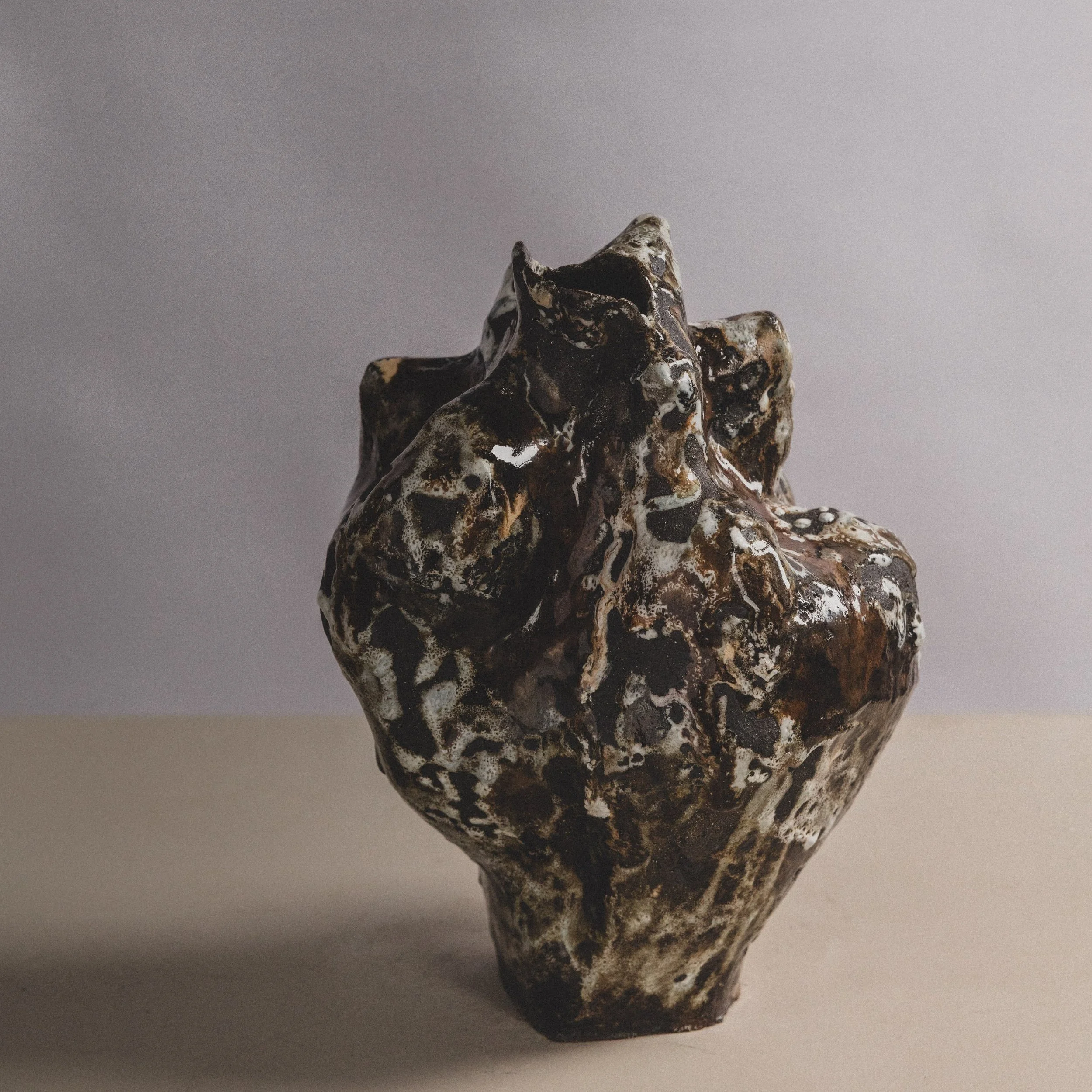#11 Untitled 105, 2025 Clay, glazes, terra sigillata
9" H x 6.5" D.