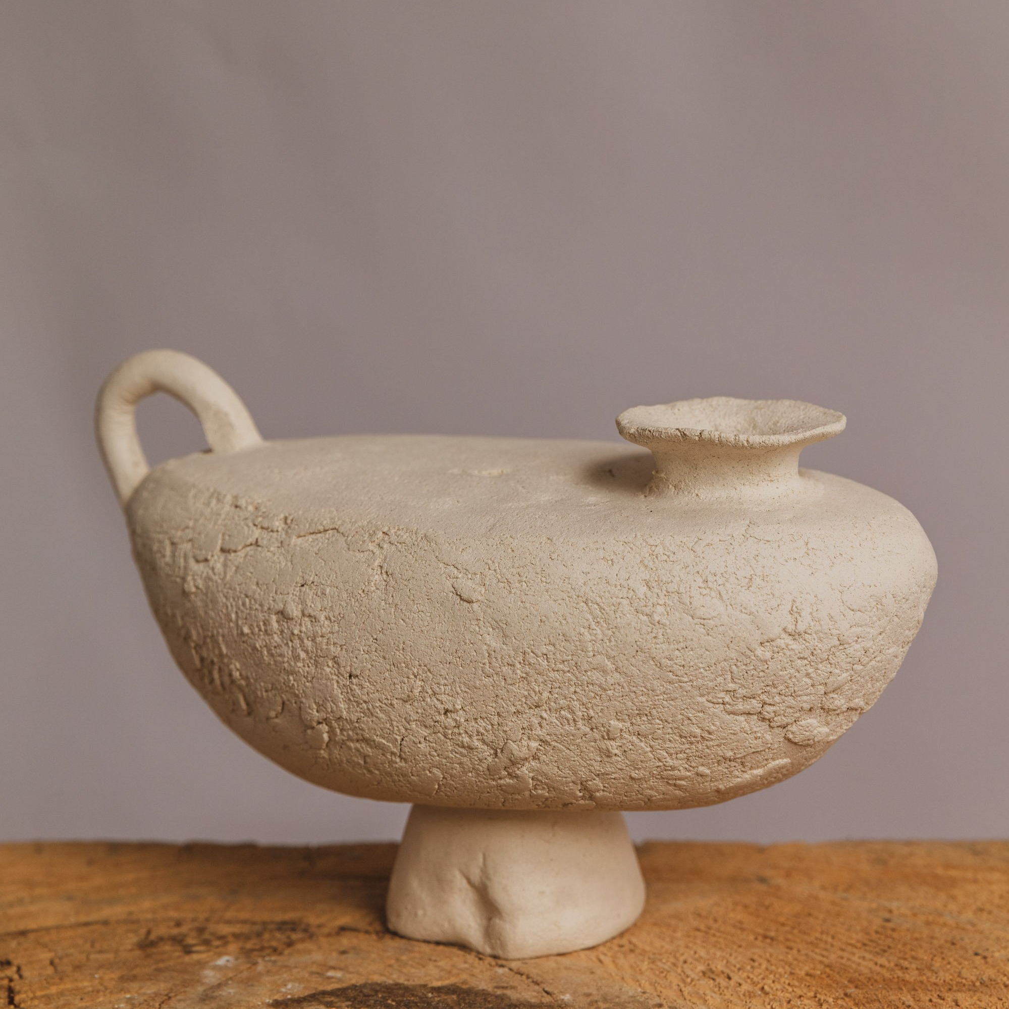#29 🔴 Half Moon Jug No. 9, 2024, 5"H x 9"L x 4"W, sculpture clay