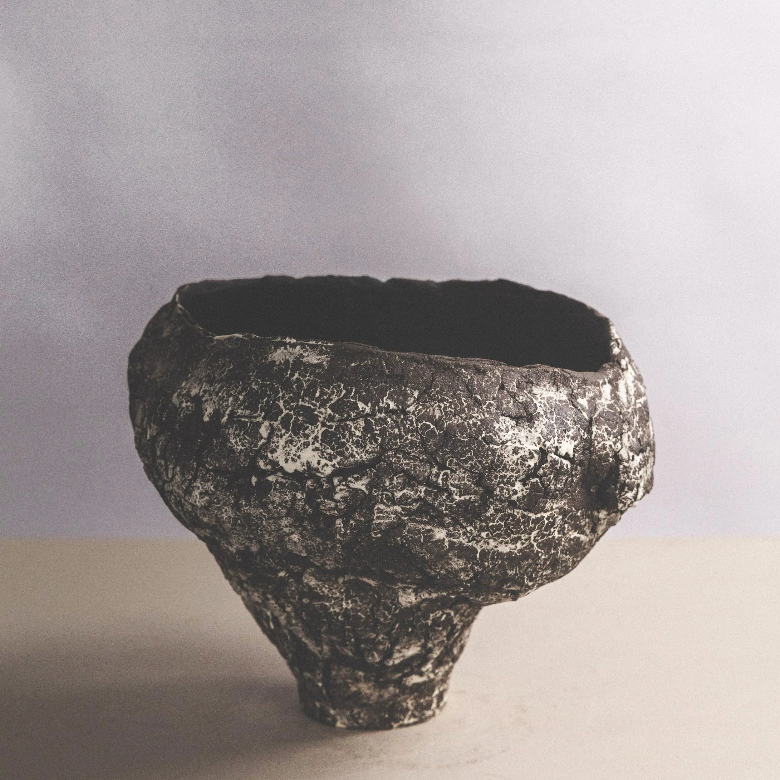 #06 Limitless Boundaries No. 5, 2025, 8"H x 9" D Sculpture clay, terra sigillata, metallic glaze.