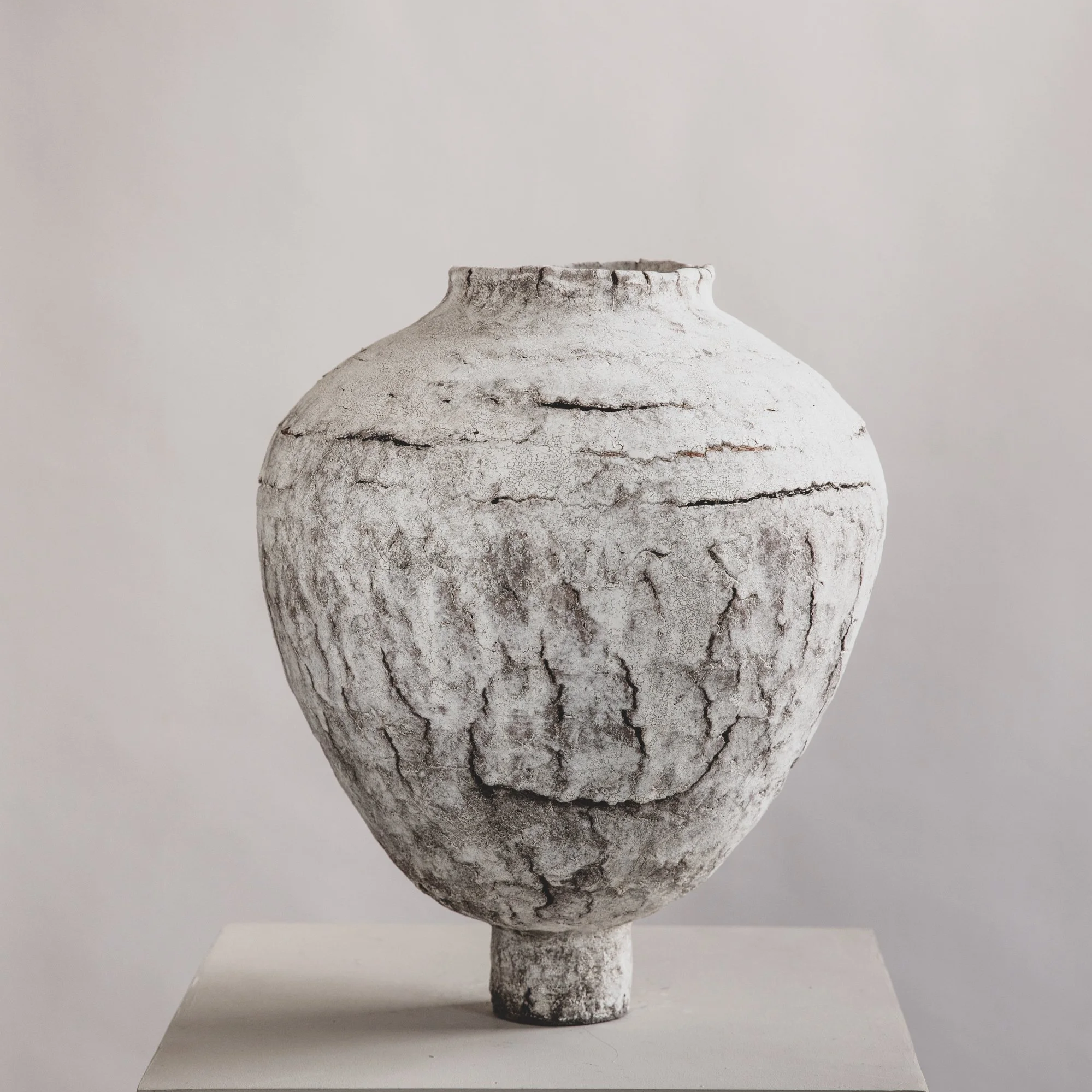 #49 🔴 Stoneware clay, terra sigillatta, 13" H x 11"D,  2025