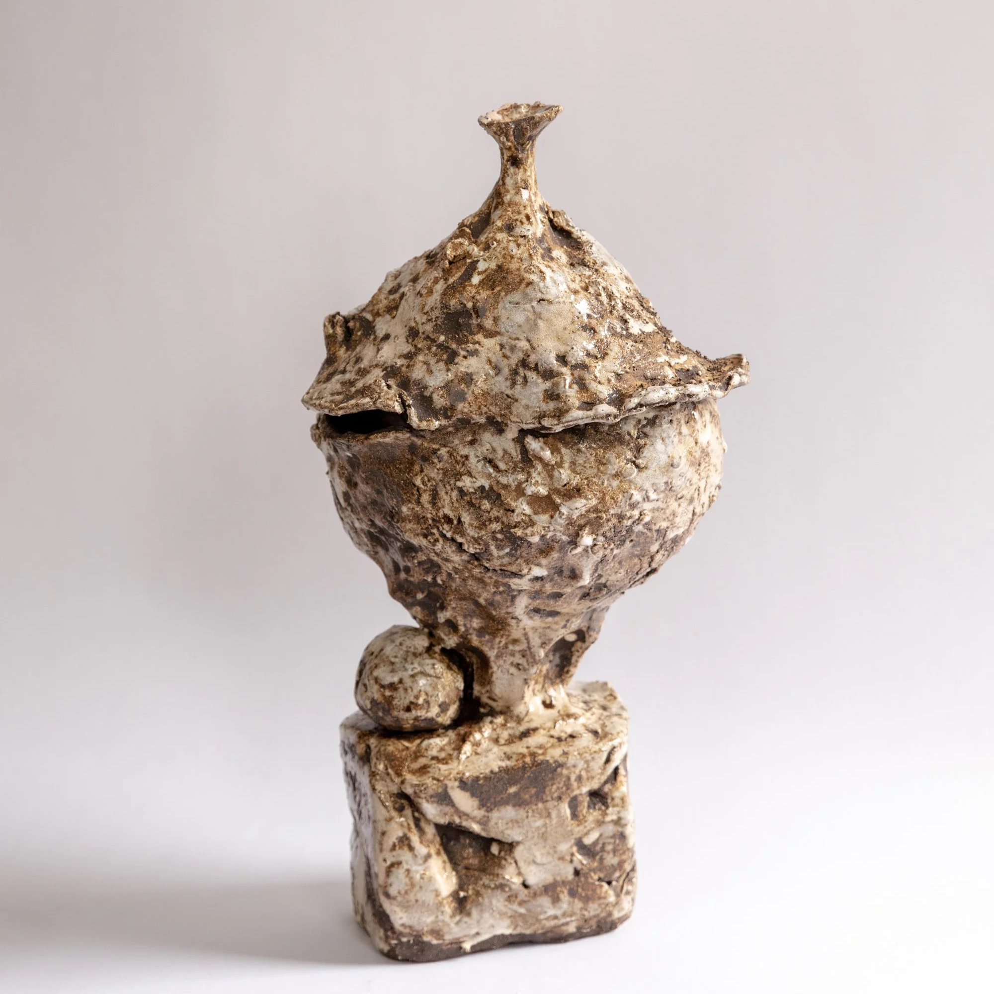 #2608, Stoneware clay, various glazes, 13.5"H x 8"W, $2,700