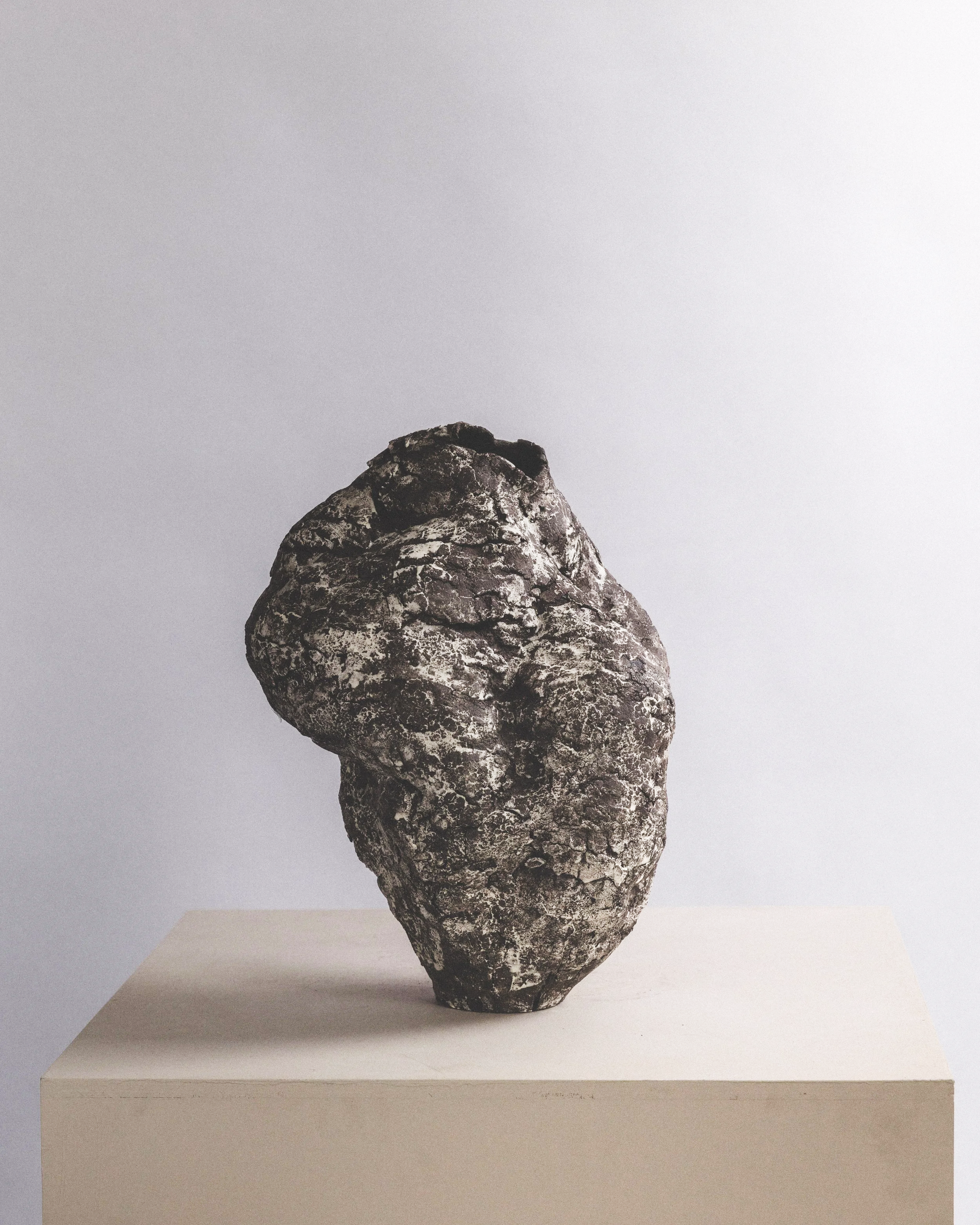 #04 🟡 Limitless Boundaries No. 4, 2025, 14"H x 11" D Sculpture clay, terra sigillata. $7,000