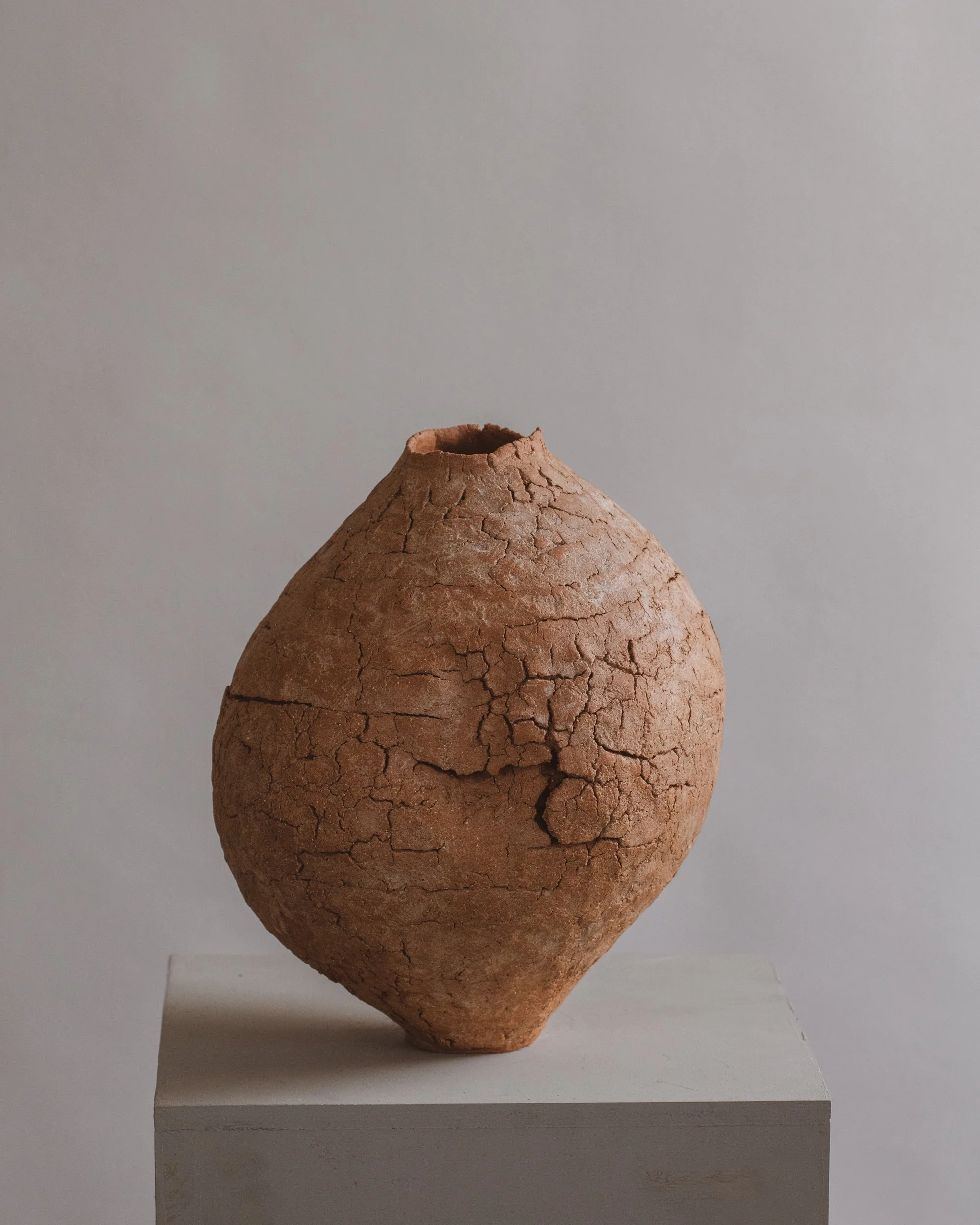 #49 Terra 02, 2025, H 11" x W 11", stoneware clay, terrasigillata. $5,500