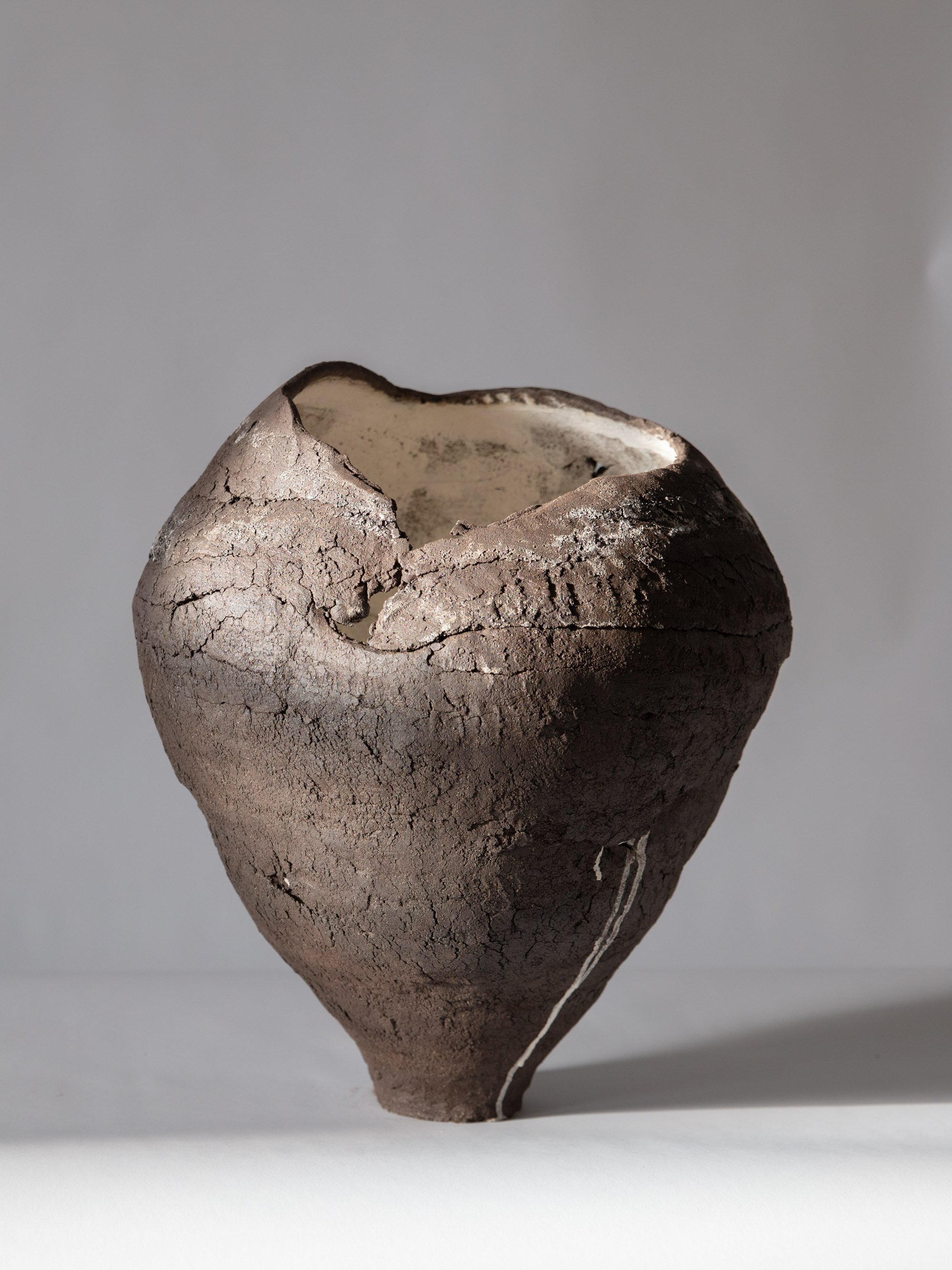 Sculpture clay, porcelain slip 17"H x 14"D, 2023