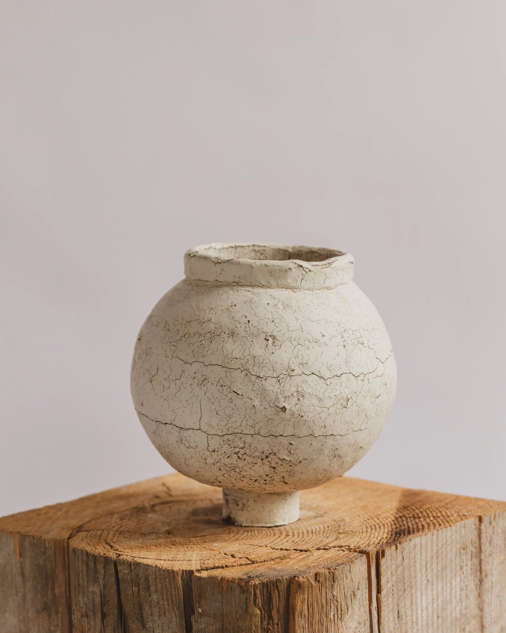 Moon Jar #73 H 9" x W 9", stoneware clay, terra sigillatta, glaze. $2,400