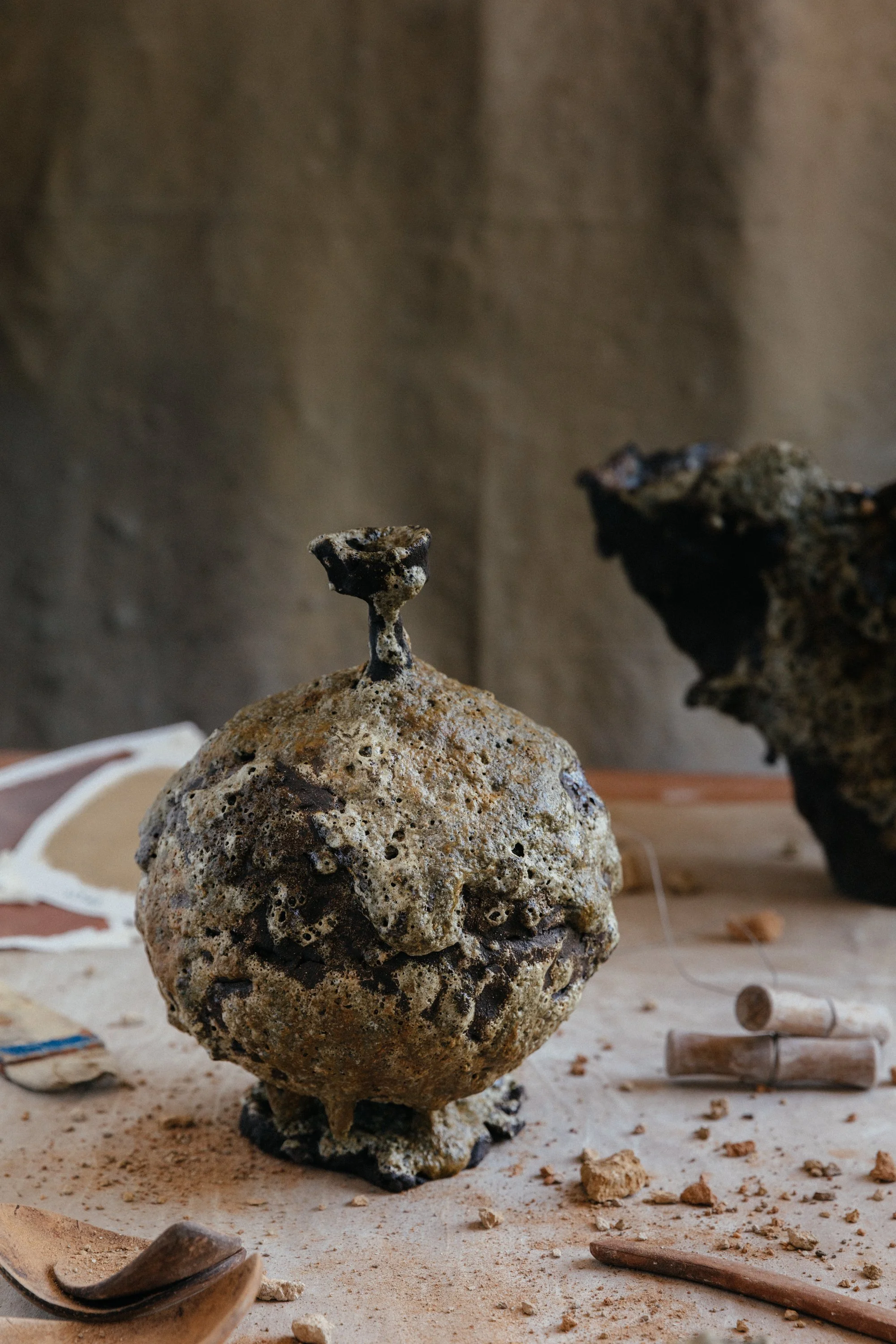 Strata #03
Stoneware clay, wild clay, 10"H x 7.5"W,
$3,200