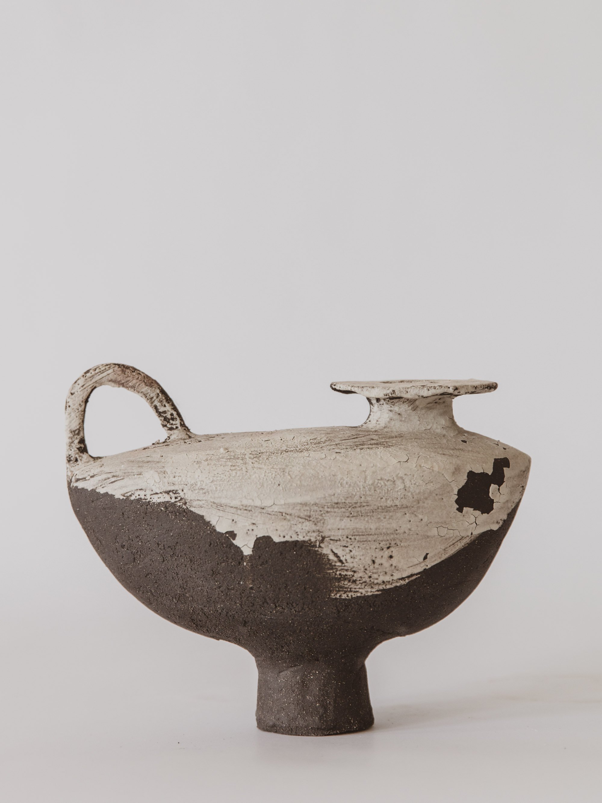 Sculpture clay, porcelain slip, 7"H x 5"W x 9"L, 2020