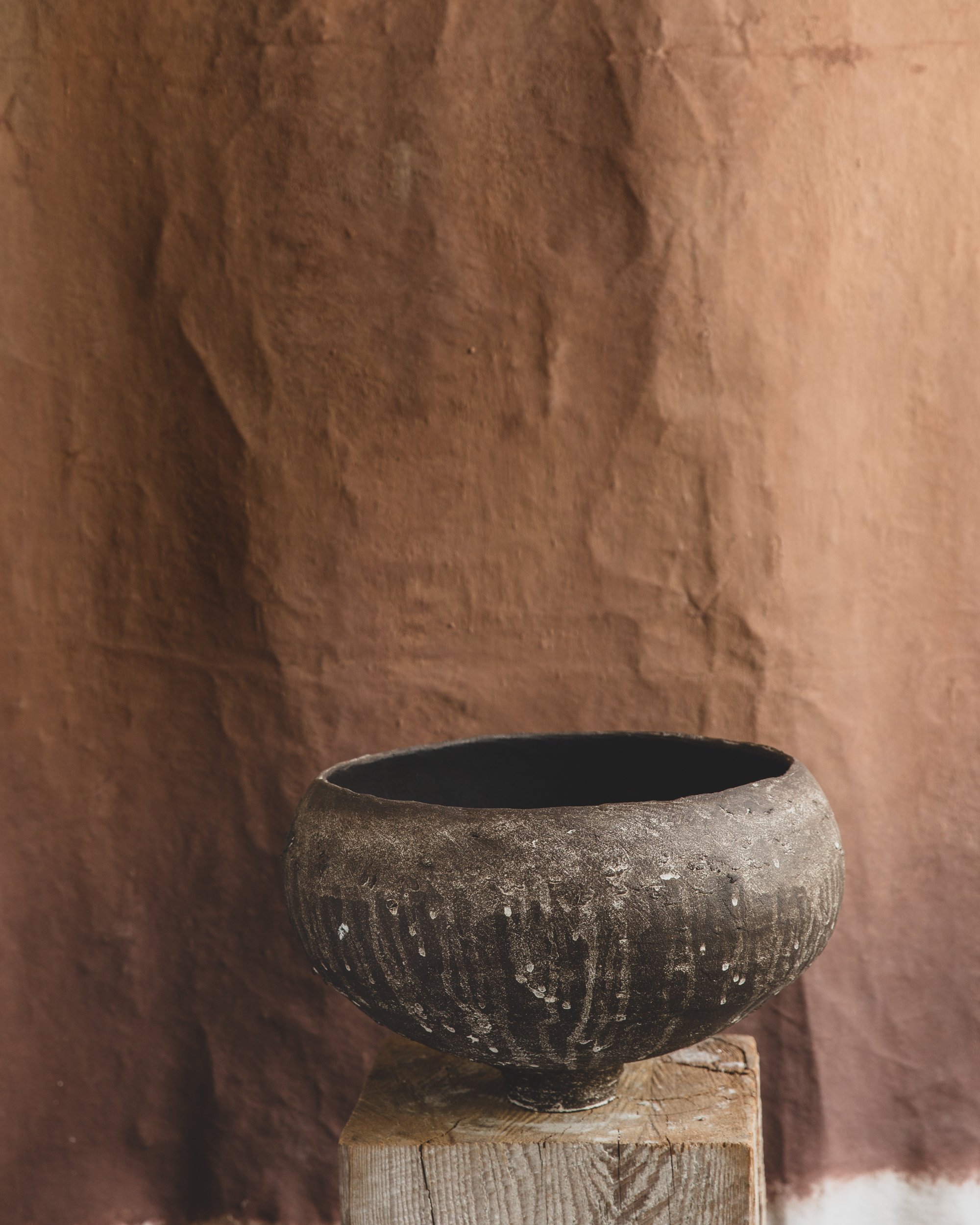 #44 Half Moon vessels, 11"H x 14"W, Sculpture clay, porcelain slip. $4,500
