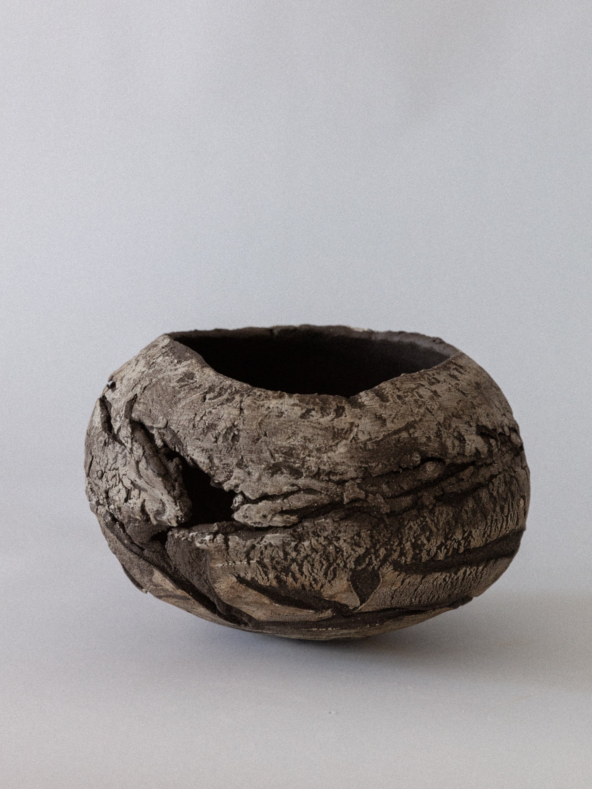 Sculpture clay, porcelain slip, 6"H x 8"D, 2024