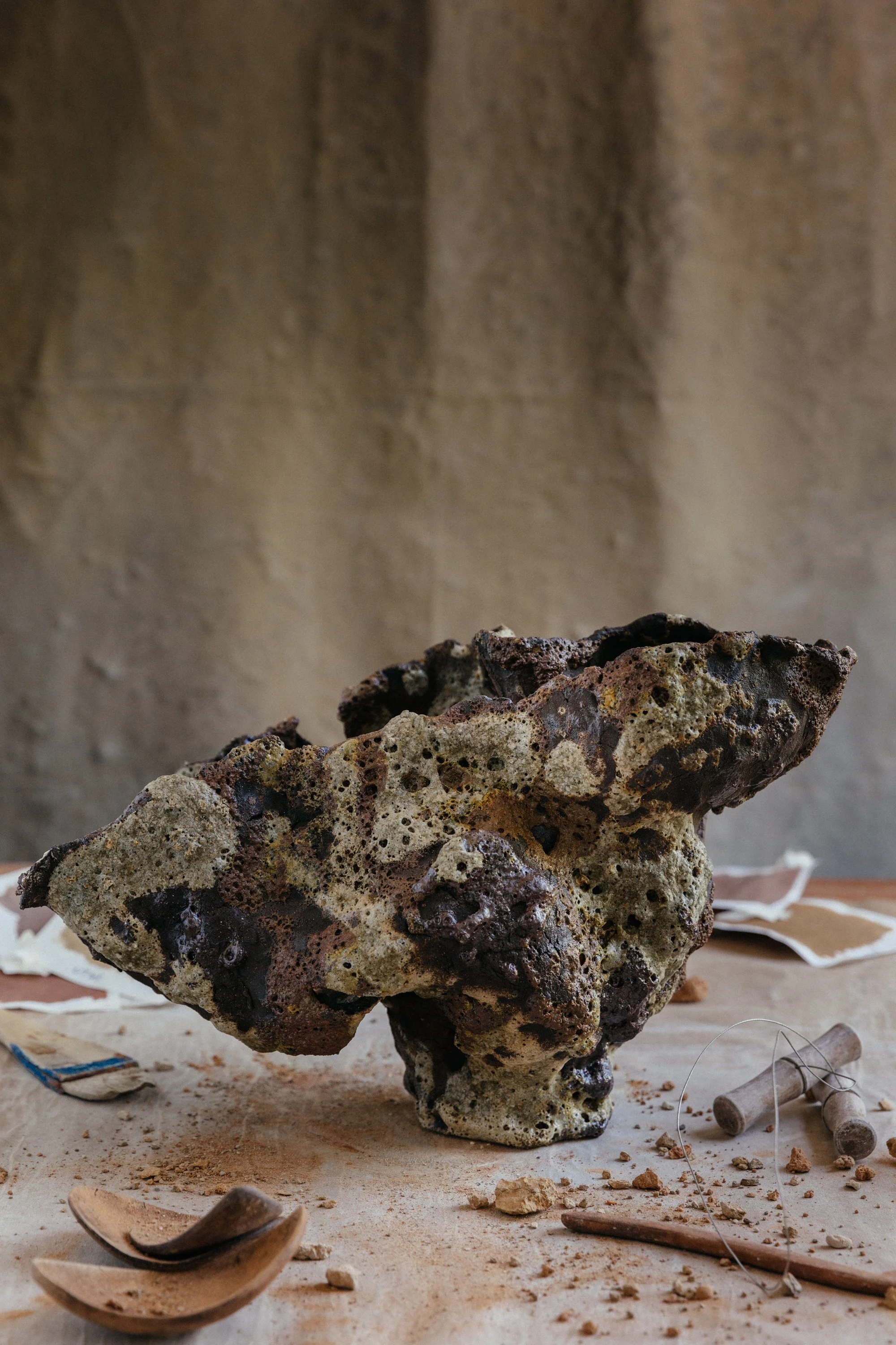 Strata #04
Stoneware clay, wild clay, 10"H x 6.5"W x 16"L,
$3,600