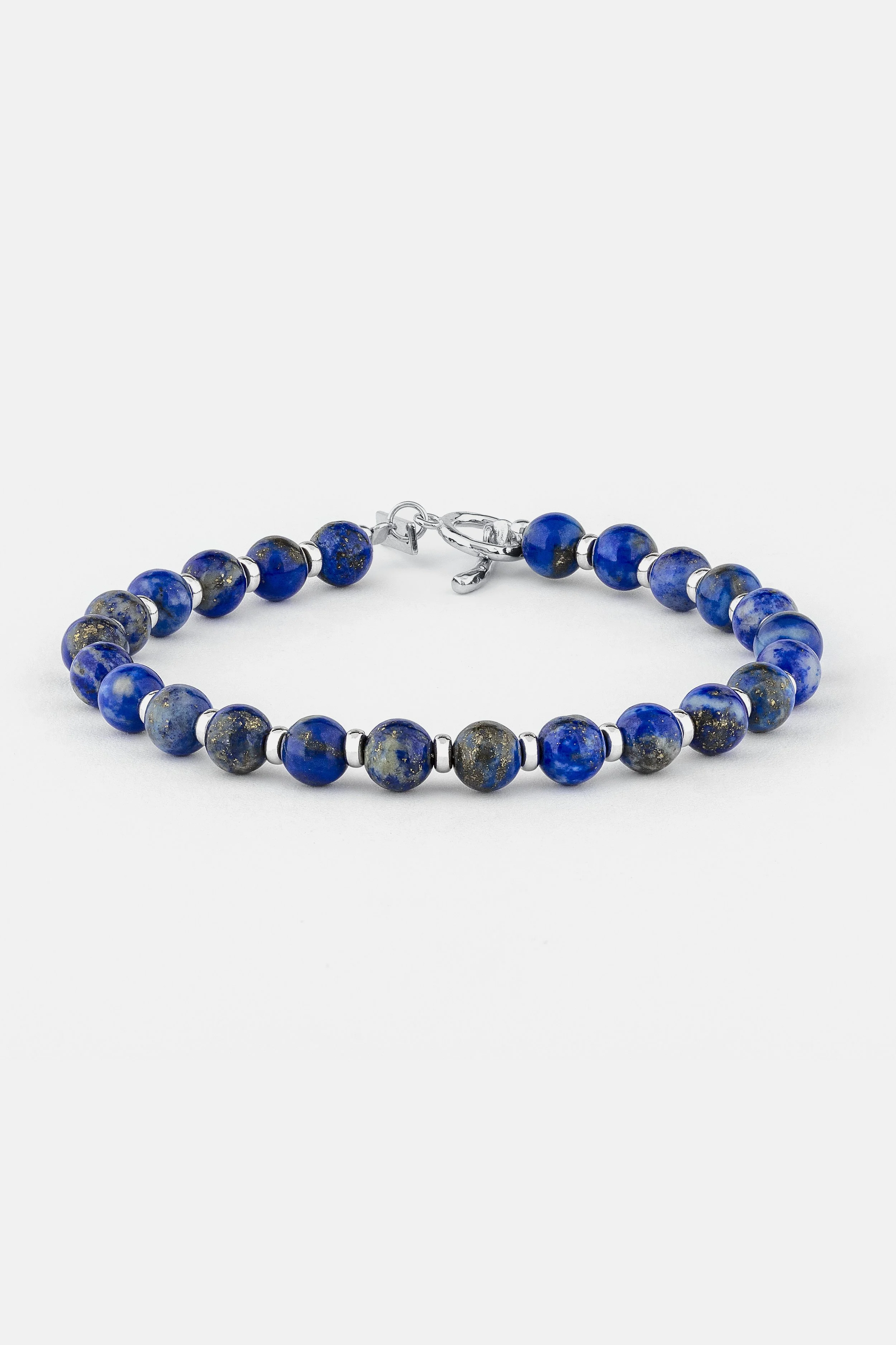 Lapis and Silver Beaded Braclet_1 copy.jpg