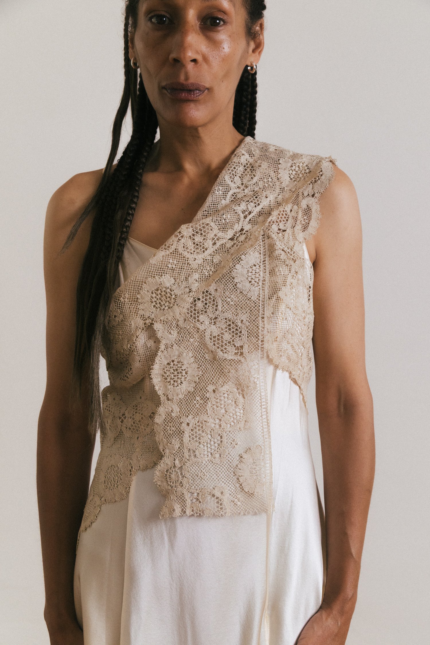 Folded Lace Top