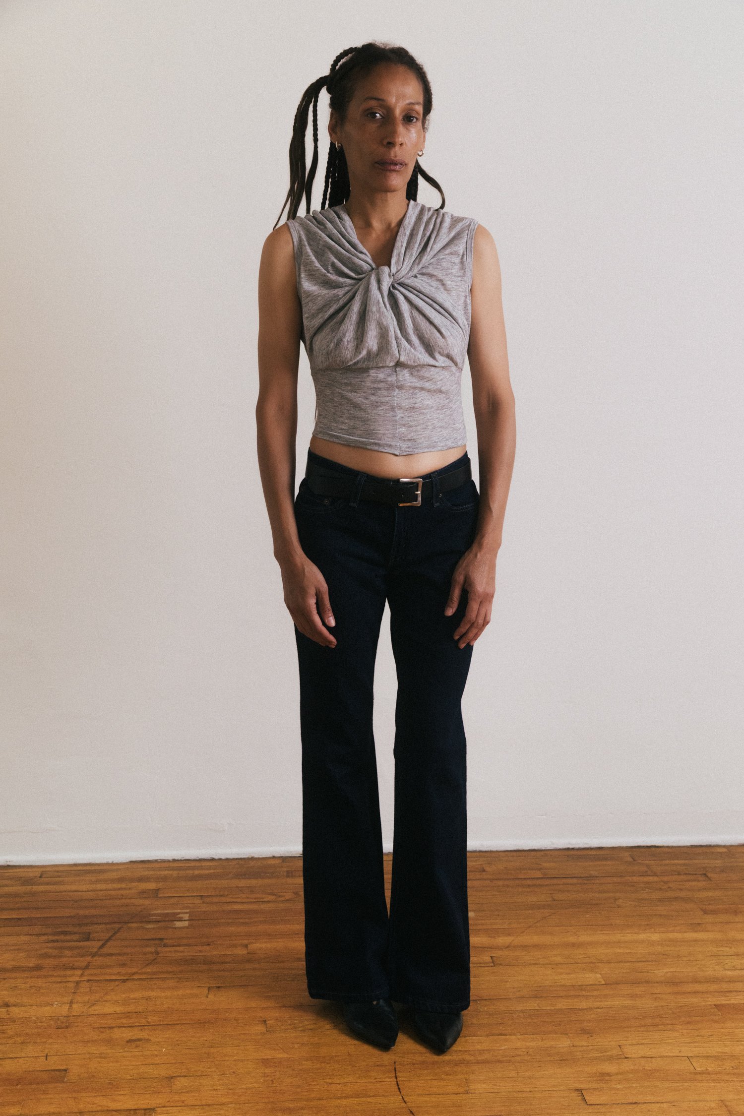 Heather Grey Twist Top