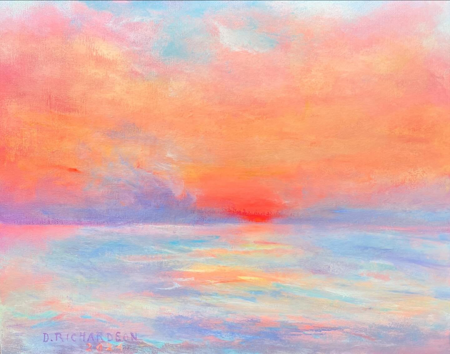a sunrise
in acrylic gouache on canvas  16&rdquo; x 20&rdquo; 
#sun_rise  #newpainting  #sunrisesky #acrylicpainting  #affordableart #guildofcharlotteartists