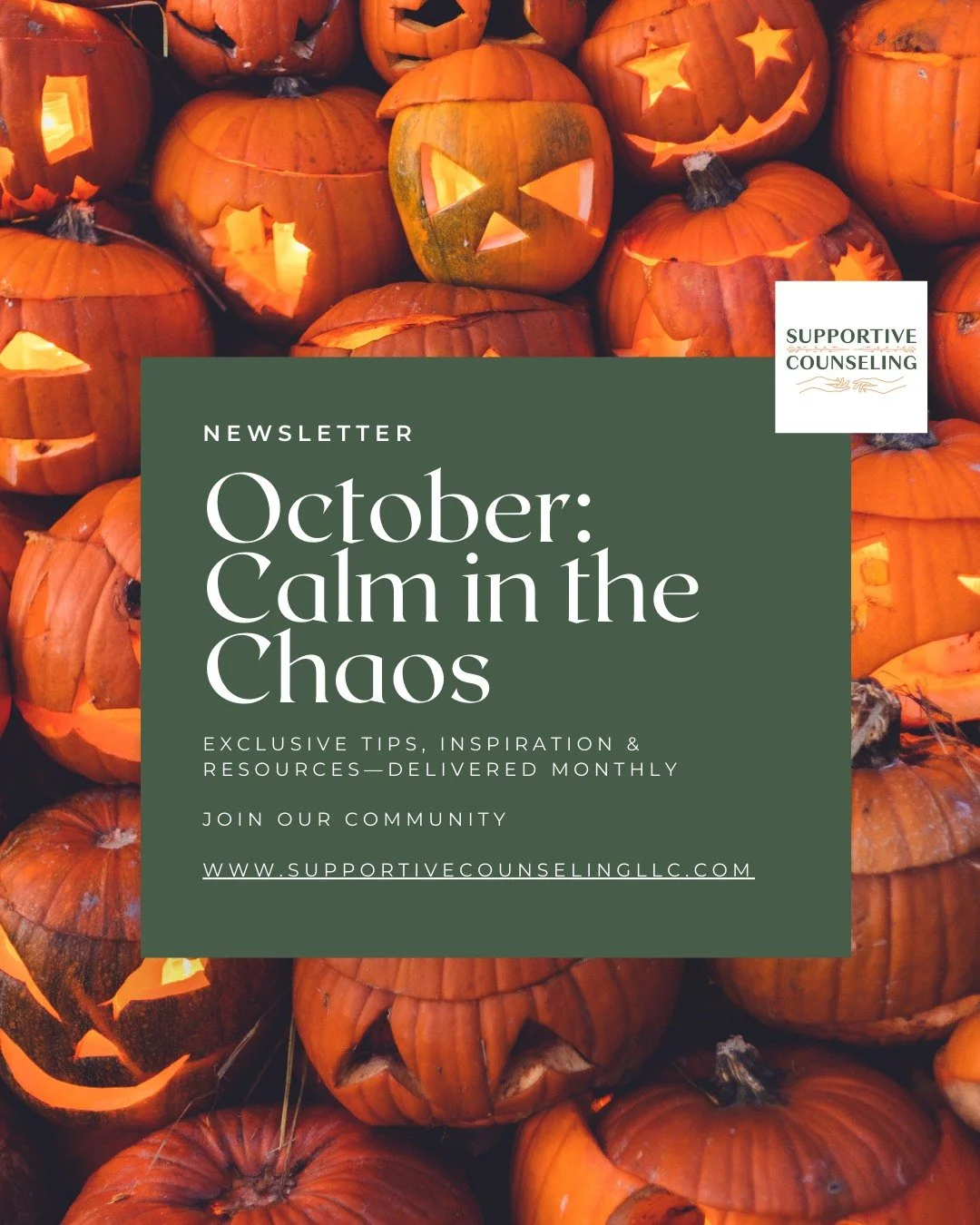 ✨ Life feels busy in October. Our newsletter offers calming practices and gentle encouragement to help you find calm in the chaos. 💌

Tap the link in bio to join our supportive community.

👉 www.supportivecounselingllc.com

#SupportiveCounseling #C