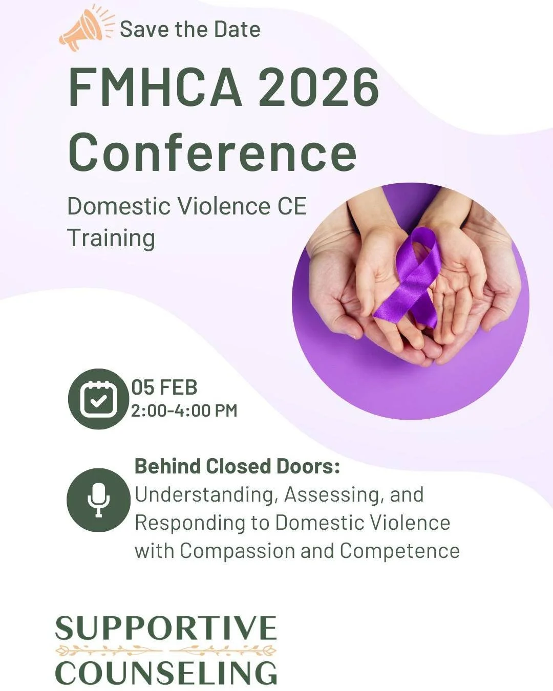 💛 Tomorrow our founder, Jessica Straughn, LMHC, LPC, NCC, CCTP‑II, will be presenting at the Florida Mental Health Counselors Association (FMHCA) 2026 Conference.

🗓 Thursday, February 5
🕑 2:00&ndash;4:00 PM | 🎓 2 CE credits

🎤 Behind Closed Doo
