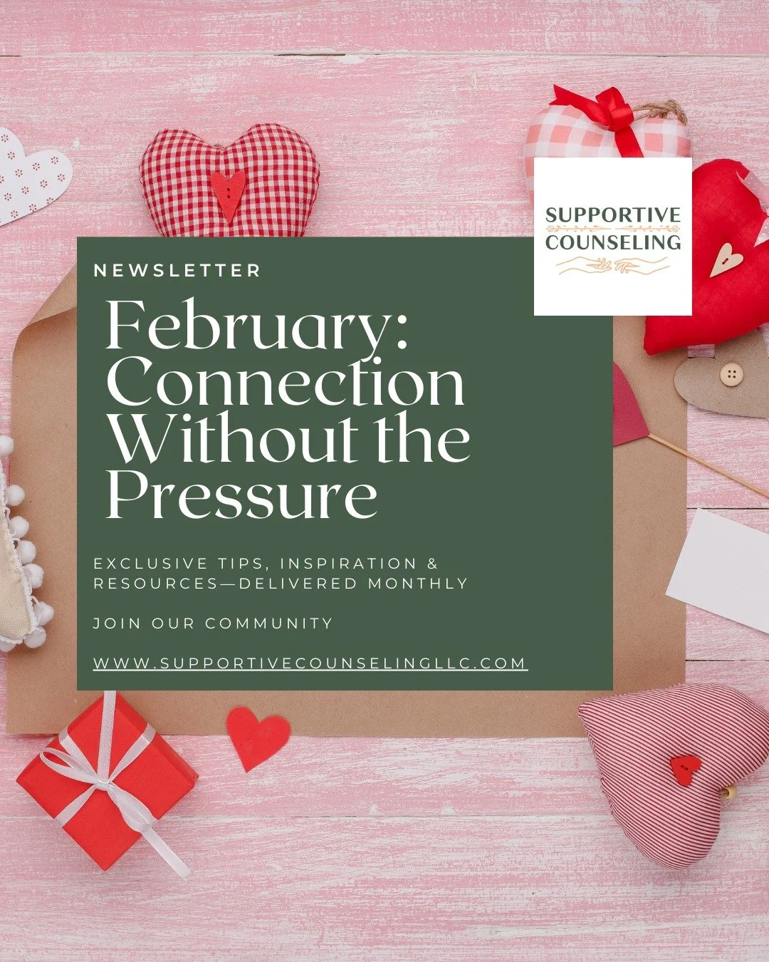 February doesn&rsquo;t need to be about doing connection perfectly.

Our February newsletter explores connection without the pressure&mdash;including self-compassion, emotional well-being, and simple tools to support you through a tender season. 💗

