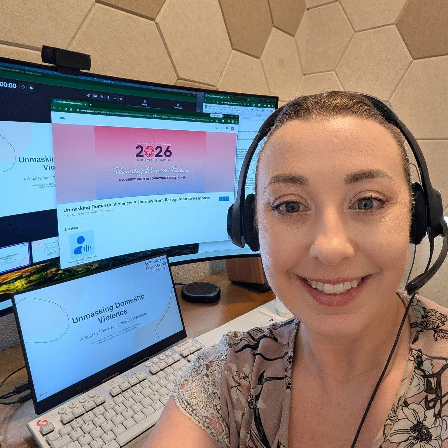 💛 Grateful for the opportunity to present with the Florida Mental Health Counselors Association @fmhca  this past week.

Our founder, Jessica Straughn, LMHC, led a 2-hour CE training:

&ldquo;Unmasking Domestic Violence: A Journey from Recognition t