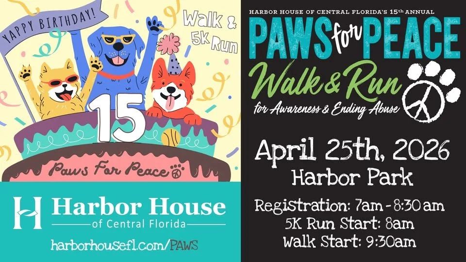 🐾💜 Paws for Peace 2026 is almost here! 💜🐾

We&rsquo;re proud to join @harborhousefl  for the 15th Annual Paws for Peace Walk &amp; Run, supporting survivors of domestic violence and their pets. This year&rsquo;s theme is Yappy Birthday in celebra