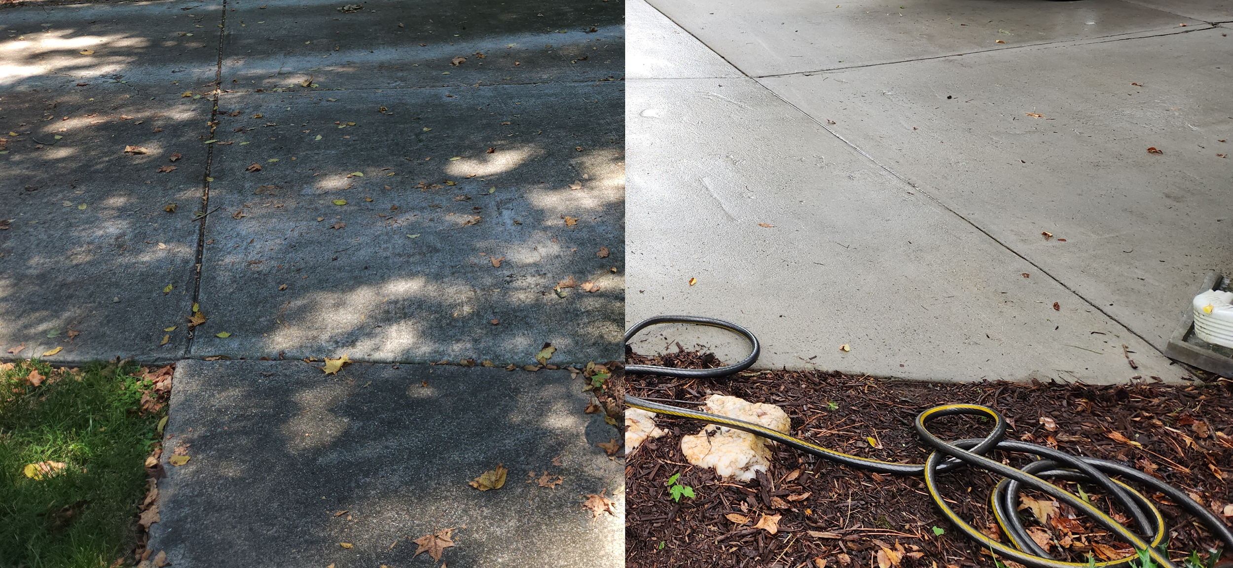 Pressure Washing Clean Driveway