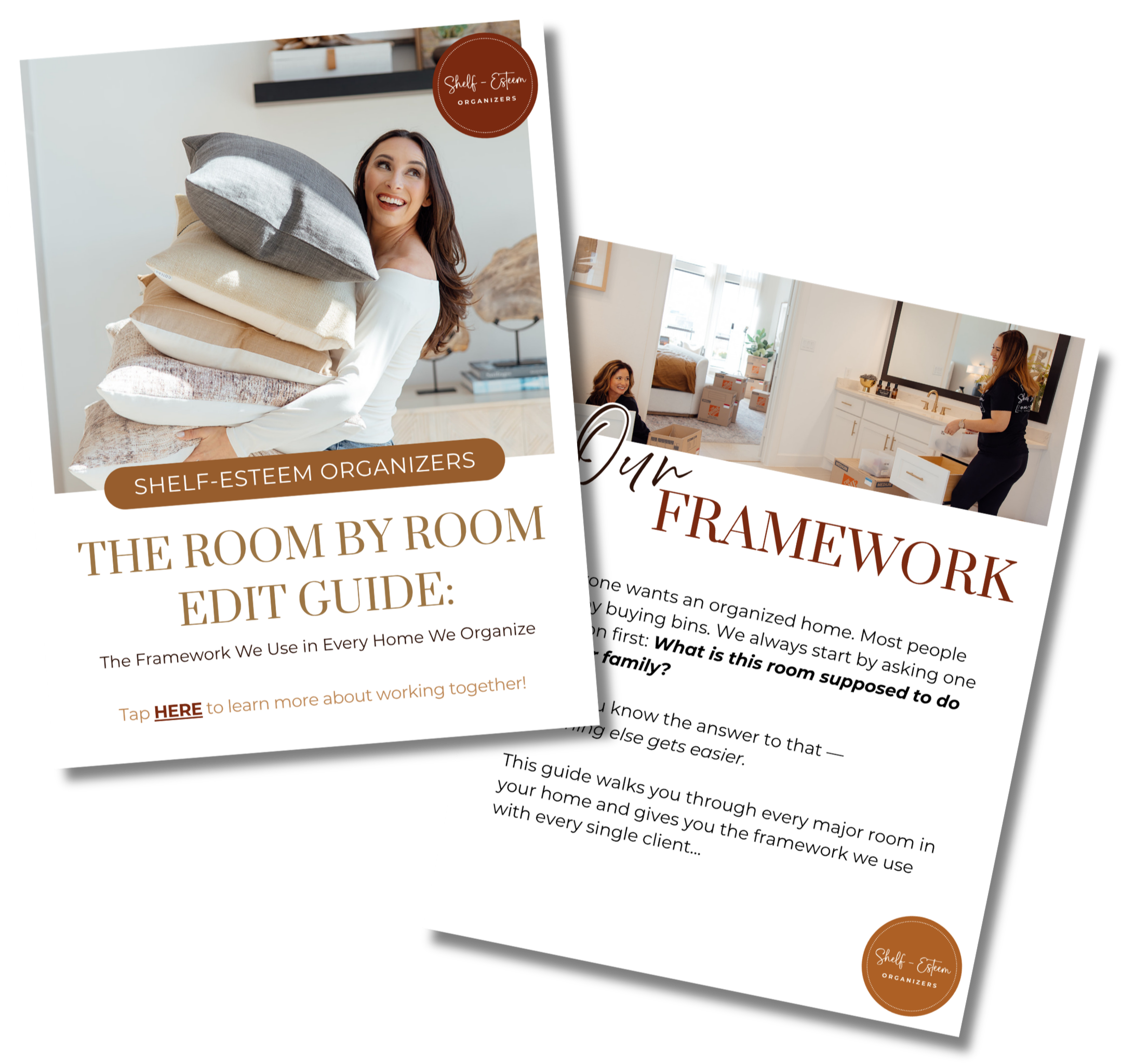 Free room by room home organizing guide for Houston families by Shelf-Esteem Organizers — the framework we use in every home we organize