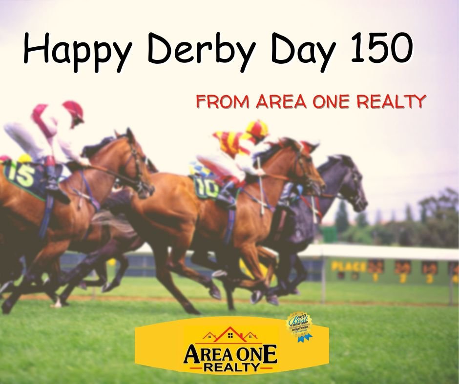 🐎 🌹🐴 Happy Derby Day 150 🐎 🌹 🐴
Wishing everyone a safe Derby Day filled with lots of fun filled activities! 

Bet on the winning 🏆 team &amp; be sure to WIN, PLACE &amp; SHOW when you choose
Area One Realty to SELL or BUY Real Estate 🏡 in the