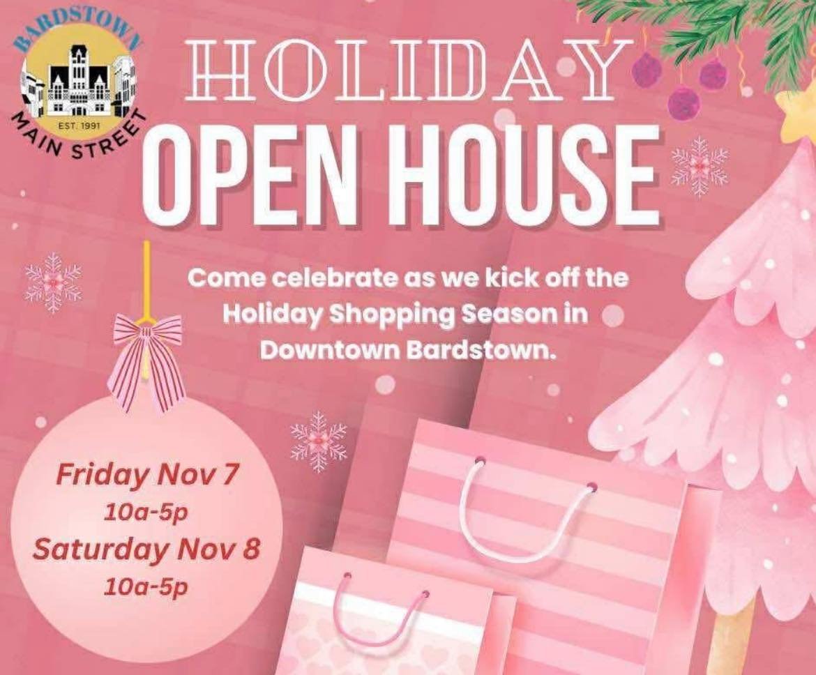 🎄✨🎅 It&rsquo;s Beginning to Look a Lot Like Christmas&hellip; Downtown! 🎅✨🎄

Mark your calendars!! Holiday Open House is happening THIS WEEKEND, November 7 &amp; 8! 🛍️💫

Stroll through downtown Bardstown and get into the holiday spirit with:
🎁