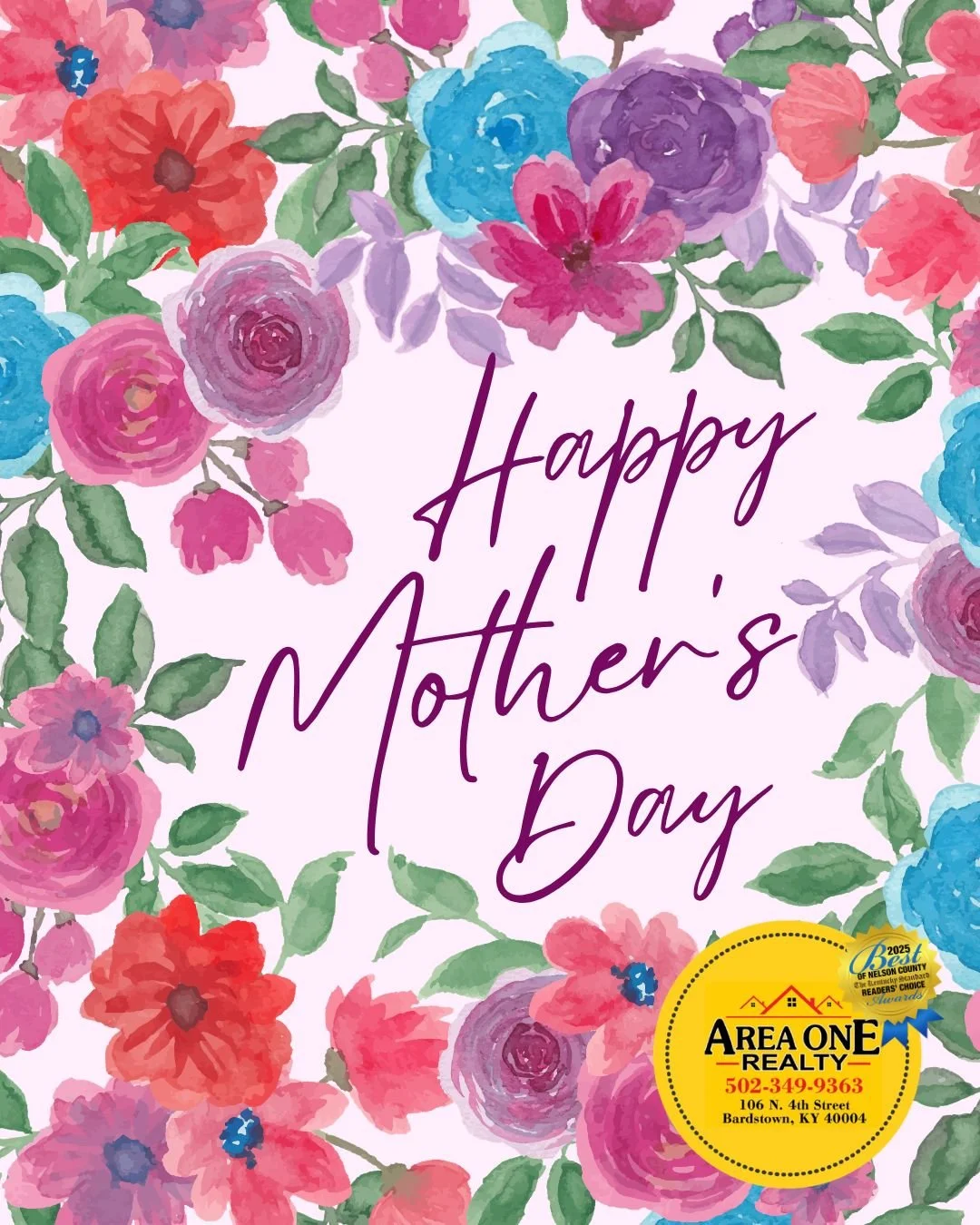 🌸🌺🌸Happy Mother&rsquo;s Day from all of us at Area One Realty! Today we celebrate the incredible mothers, grandmothers, and mother figures who fill our homes 🏡 with love, strength, and endless support. Your care and dedication make every house 🏡