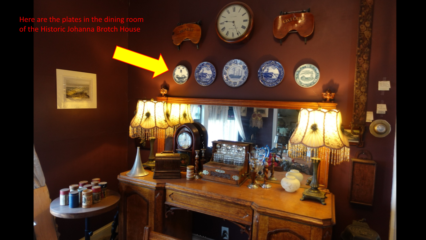 This Month’s Antique at Bay View’s Historic Johanna Brotch House A set of blue and white china plates c. 1910