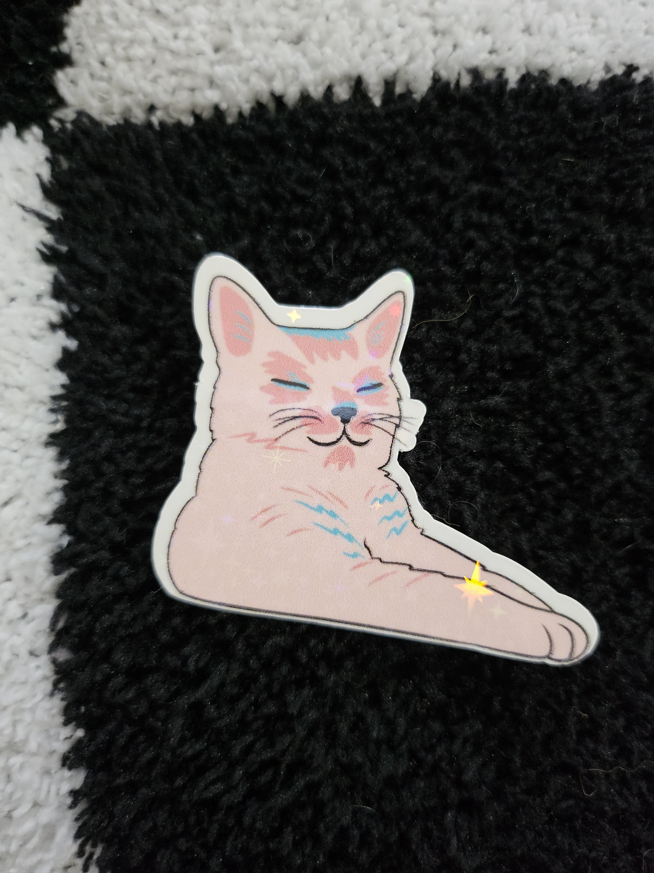 Pink Cat Sticker