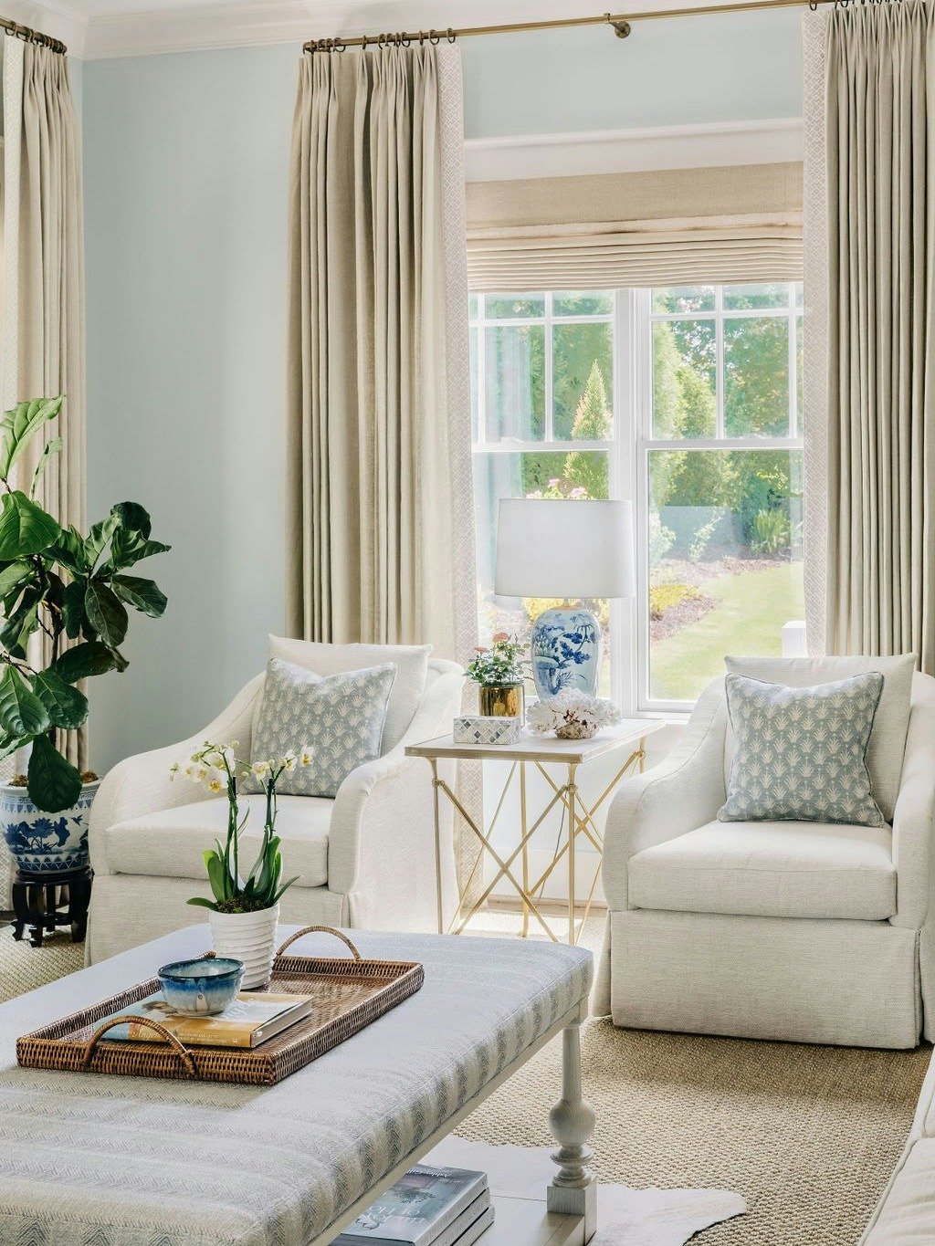 The best seats in the room happen to be right by the window. Settle into one of the chairs, and the afternoon light from the garden makes the whole room feel calm and unhurried. 

Photographer: @_emilybolt

#LuxuryInteriorDesign #TimelessInteriors #S