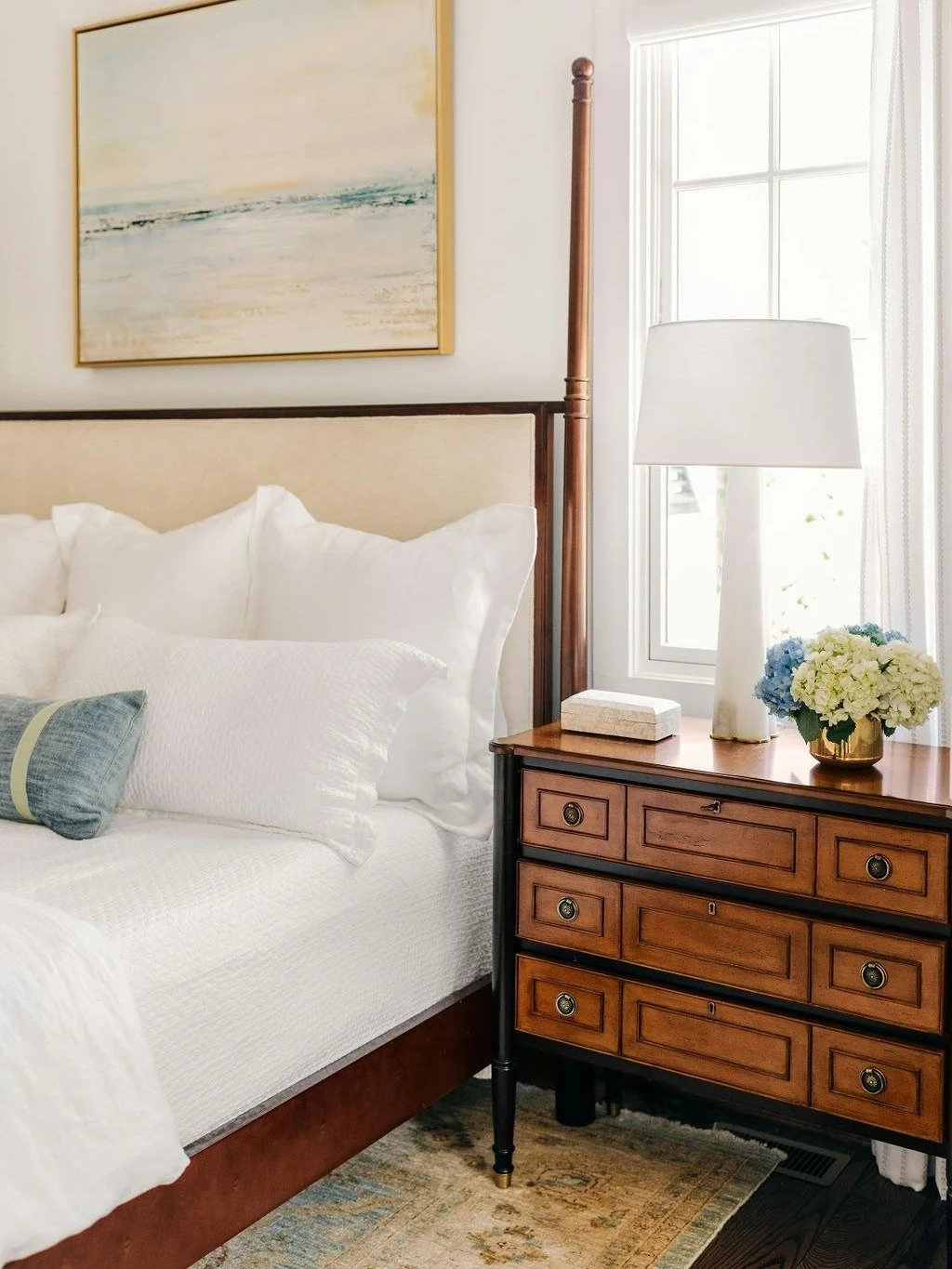 You'd make the bed...then want to get right back in it! 

Photographer: @_emilybolt

#LuxuryInteriorDesign #TimelessInteriors #SereneBedroom #BedroomSanctuary #DesignInspiration #ADWorthy #CarolineBrackettDesign