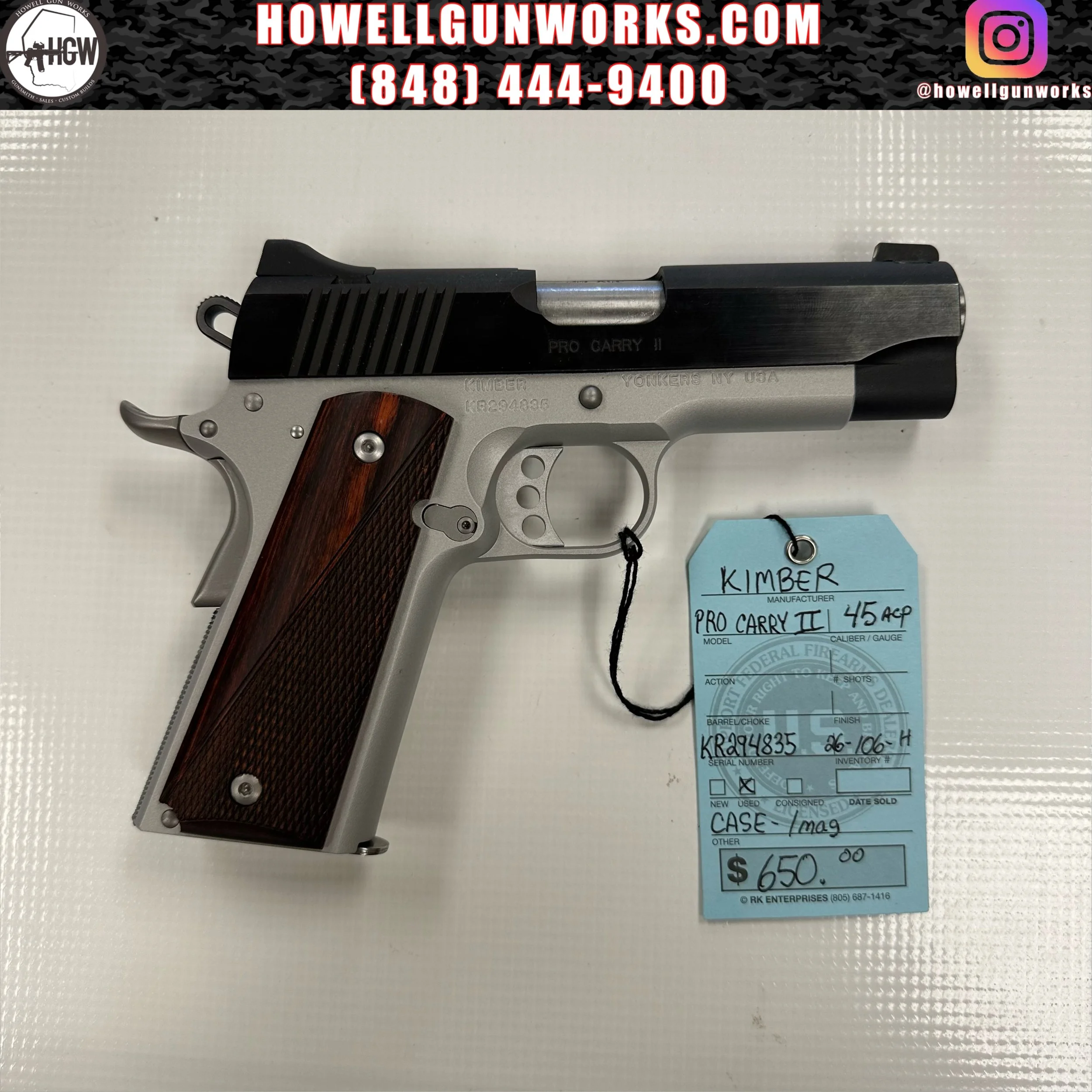 Kimber Pro Carry II .45ACP