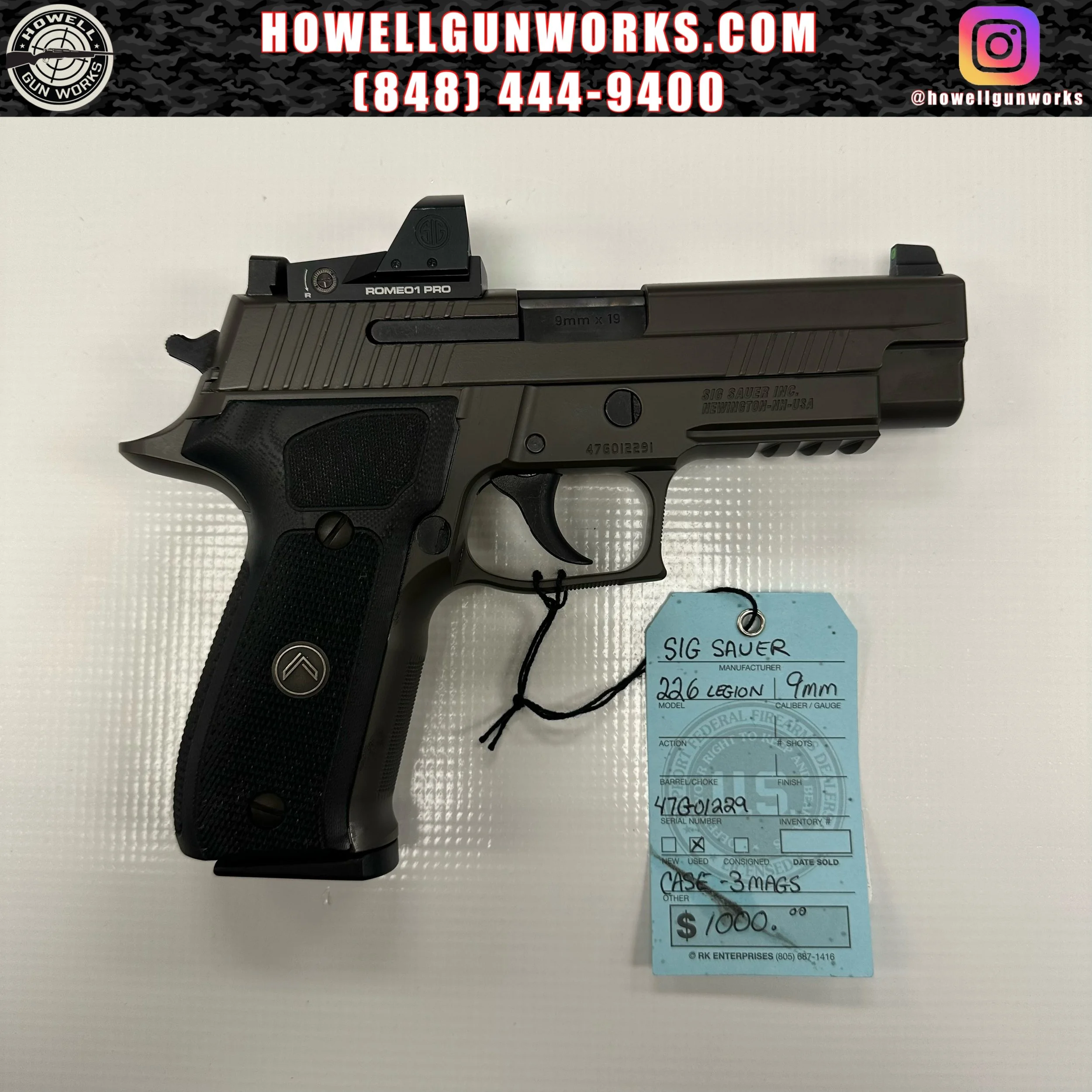 Sig Sauer P226 Legion 9mm