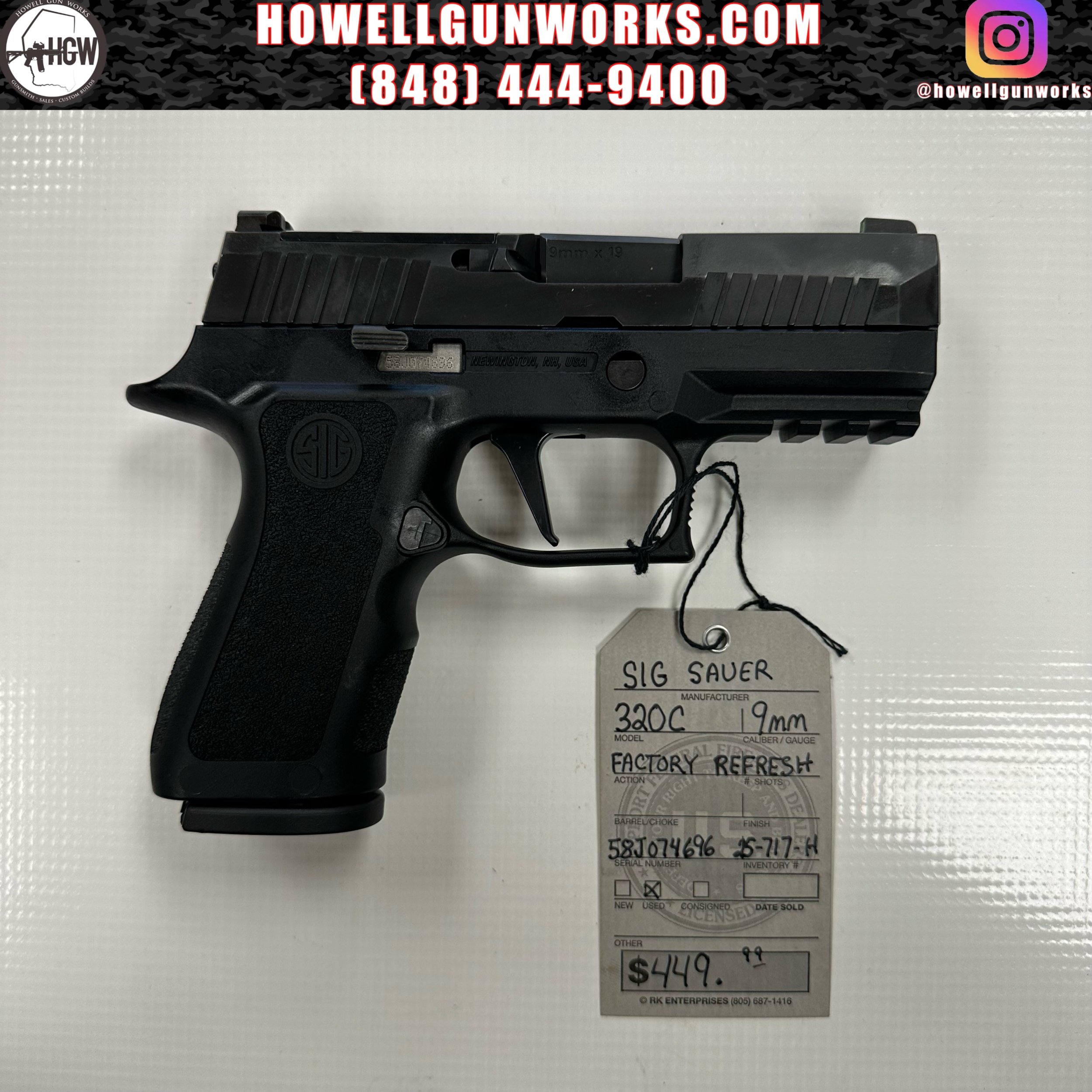 SIG Sauer P320C 9mm Certified Pre-Owned