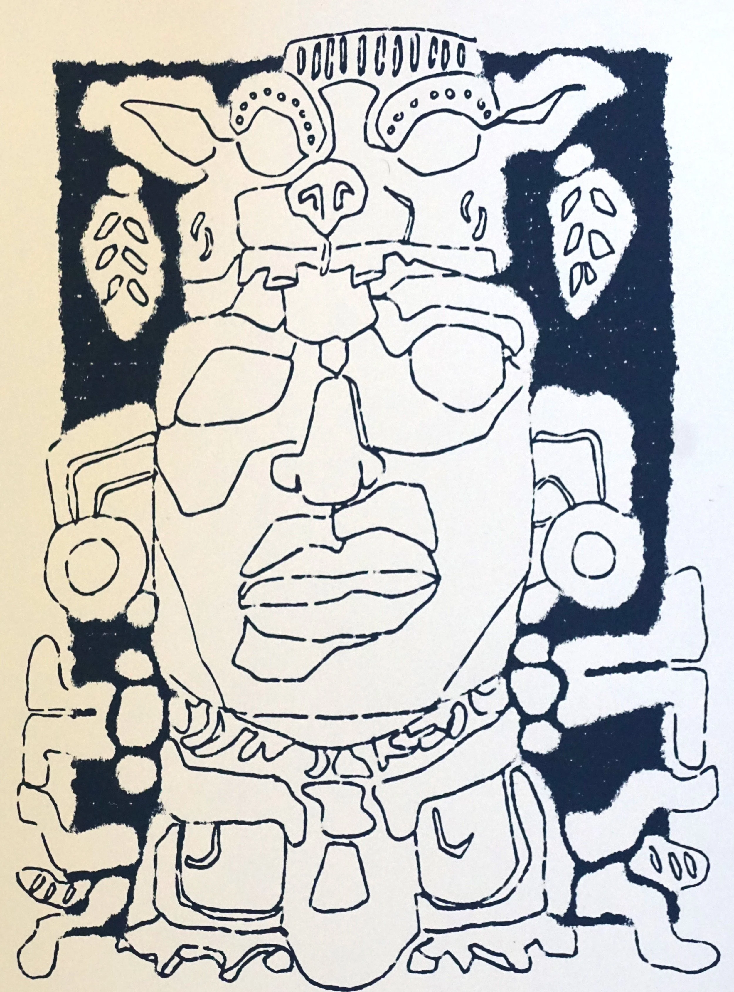 Totem (2025), zeefdruk, 24 x 18 cm, oplage: 20