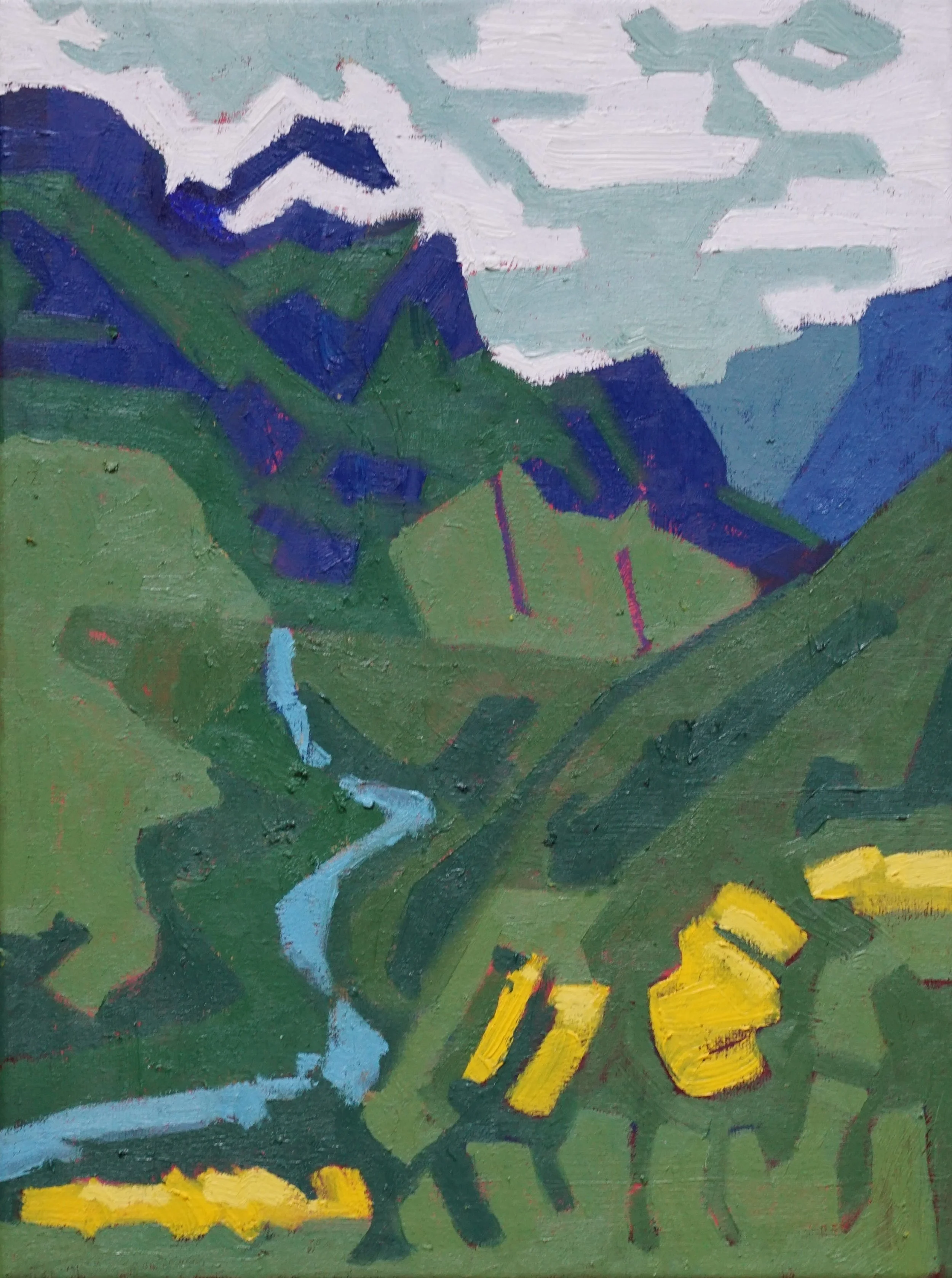 Landschap (2026), olieverf op doek, 40 x 30 cm
