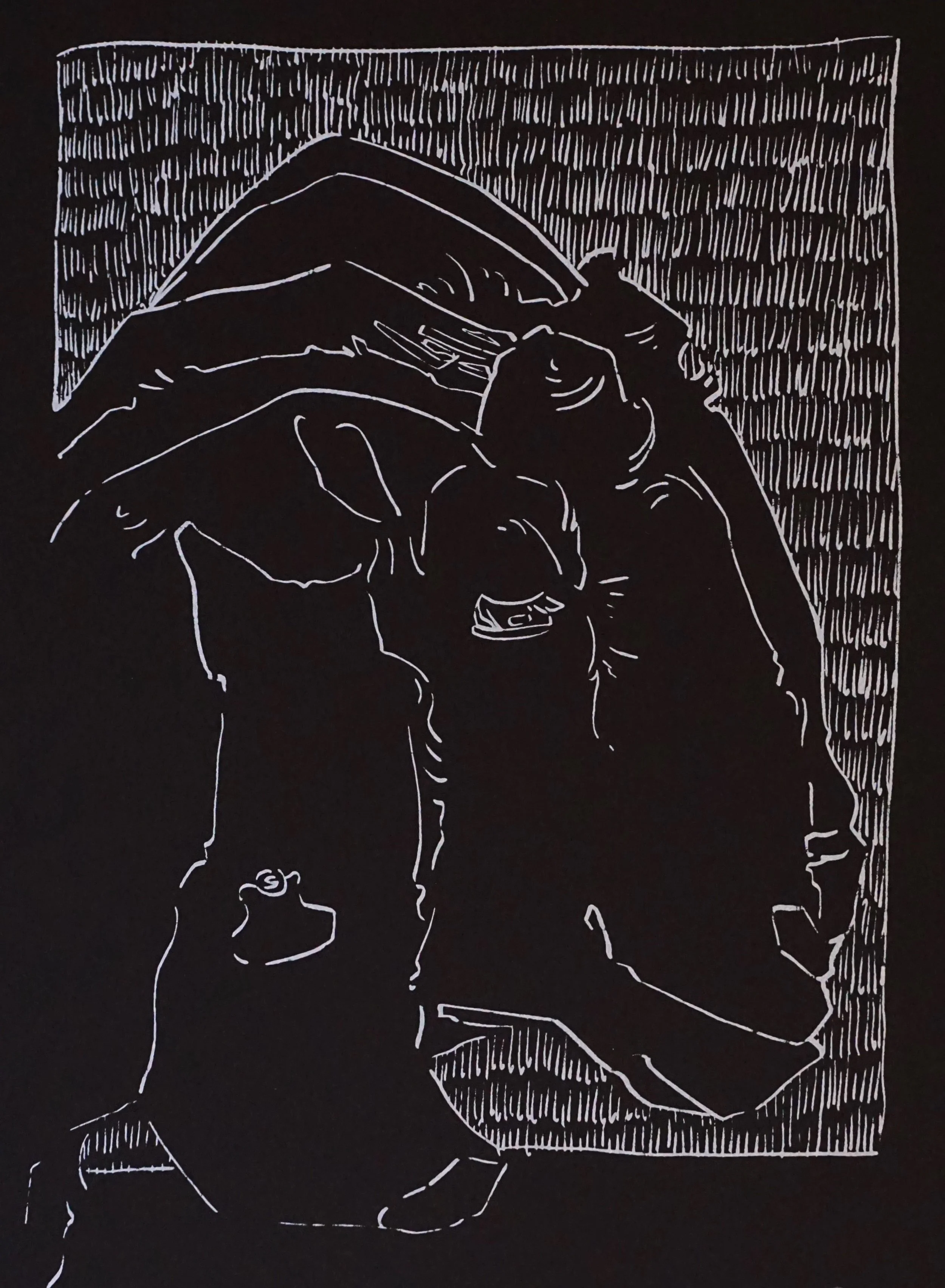 Zwarte geit (2025), zeefdruk, 27 x 19 cm, oplage: 20