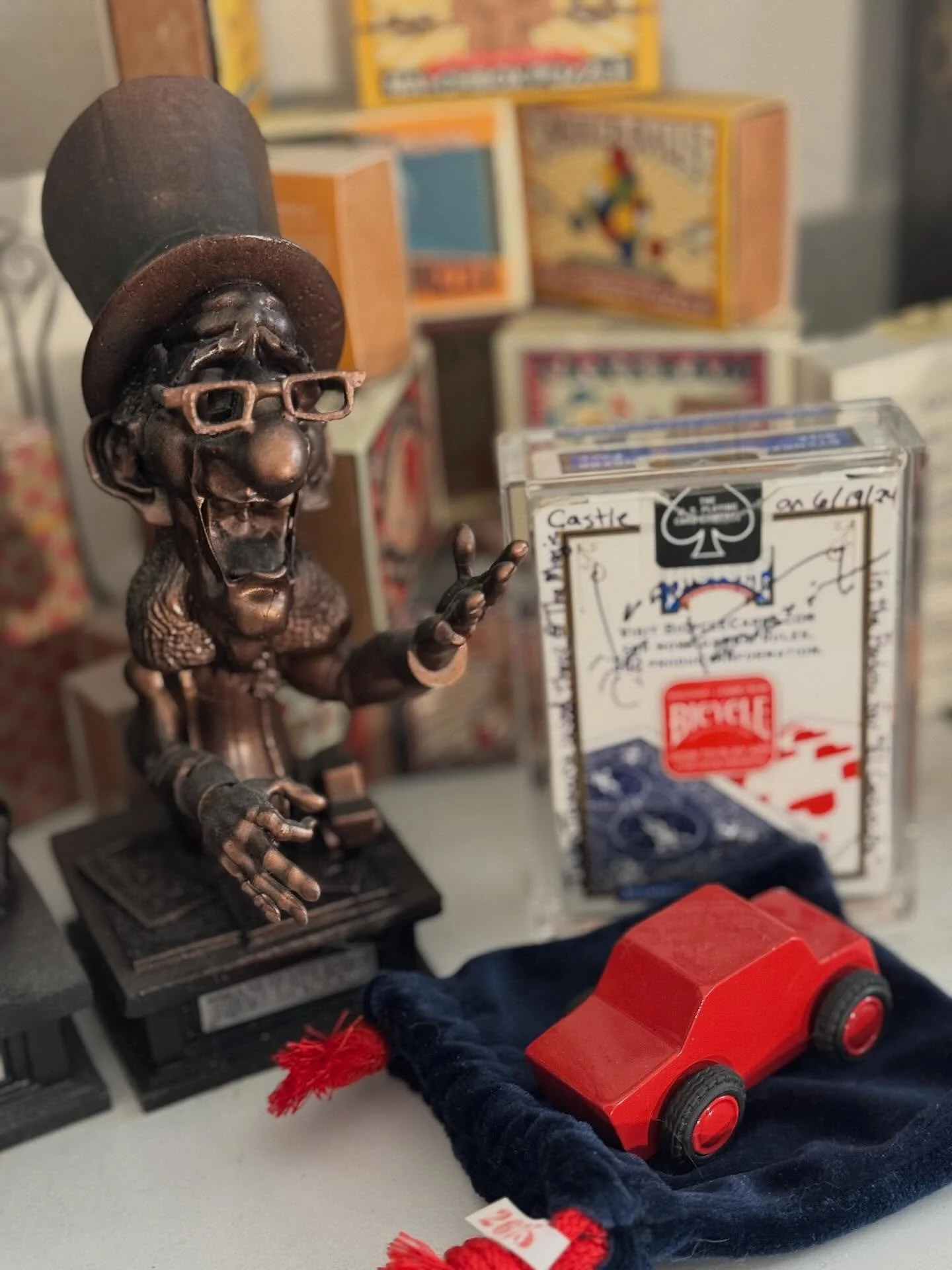 Happy birthday to Juan Tamariz. The greatest living magician.  Last year I was fortunate to lend him my deck for one of his signature pieces using a little car.  The maestro creating magic with a toy. His playful spirit and love for life is beautiful