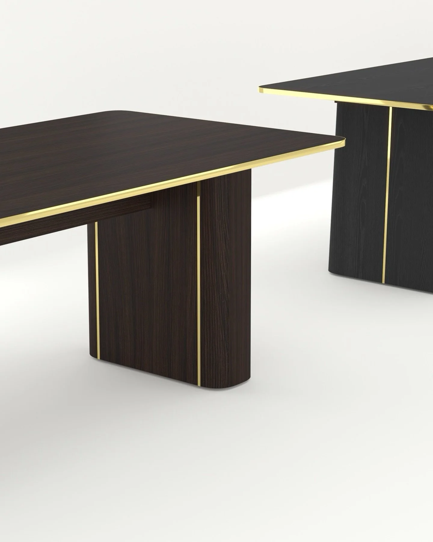 DT - Dining table Series , top and leg variants with three basic upcoming color/finishes.