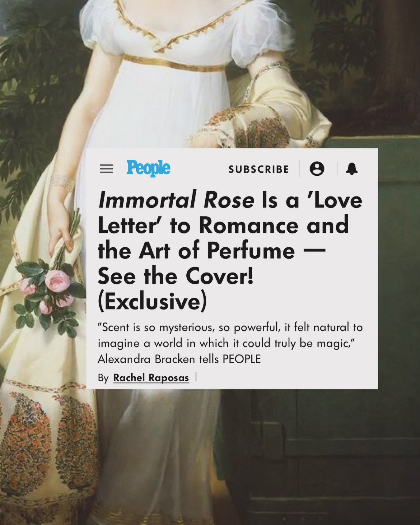 At last, I can finally share the gorgeous cover for Immortal Rose!! The link is in my bio&mdash;head over to @people&rsquo;s website to see it! 🌹🫖🎩❤️