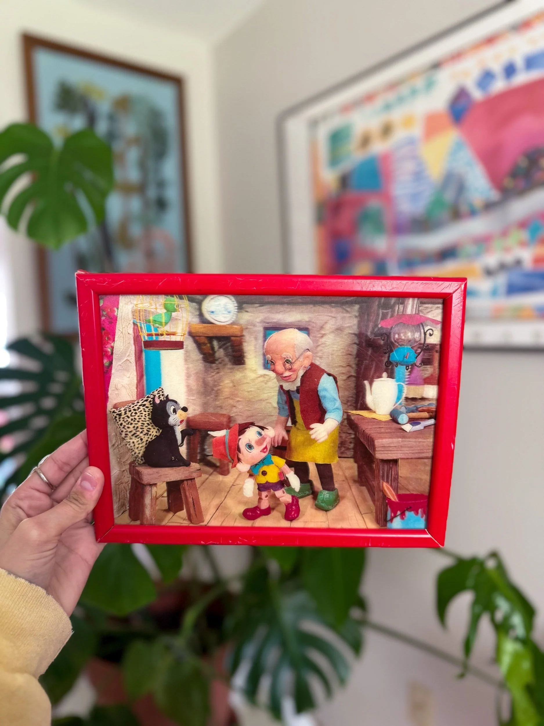 Vtg 3D Pinocchio Wall Art
