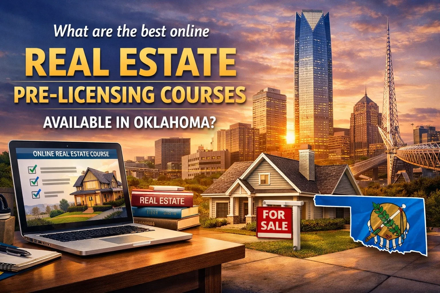 What are the best online real estate pre-licensing courses available in Oklahoma?