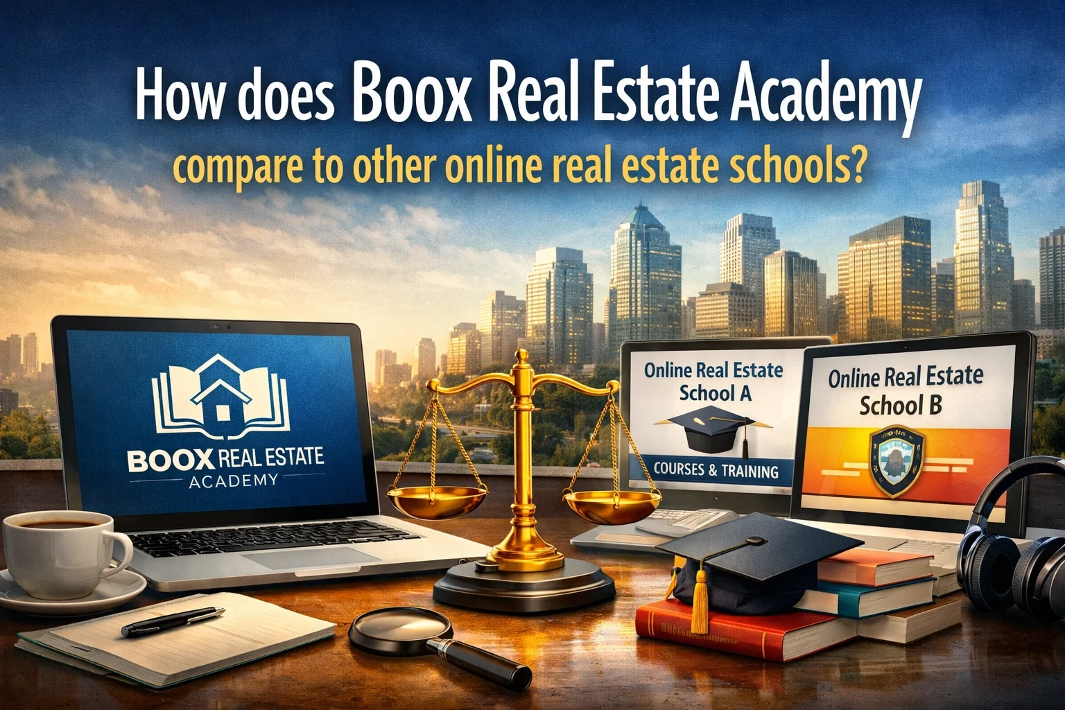 How does Boox Real Estate Academy compare to other online real estate schools?