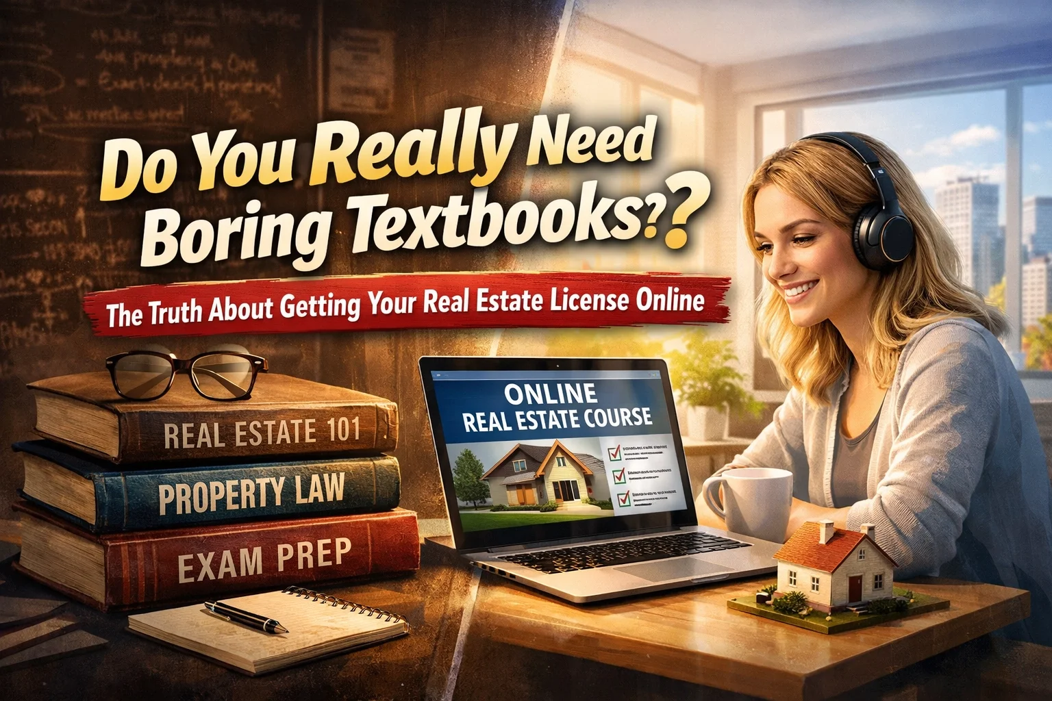 Do You Really Need Boring Textbooks? The Truth About Getting Your Real Estate License Online