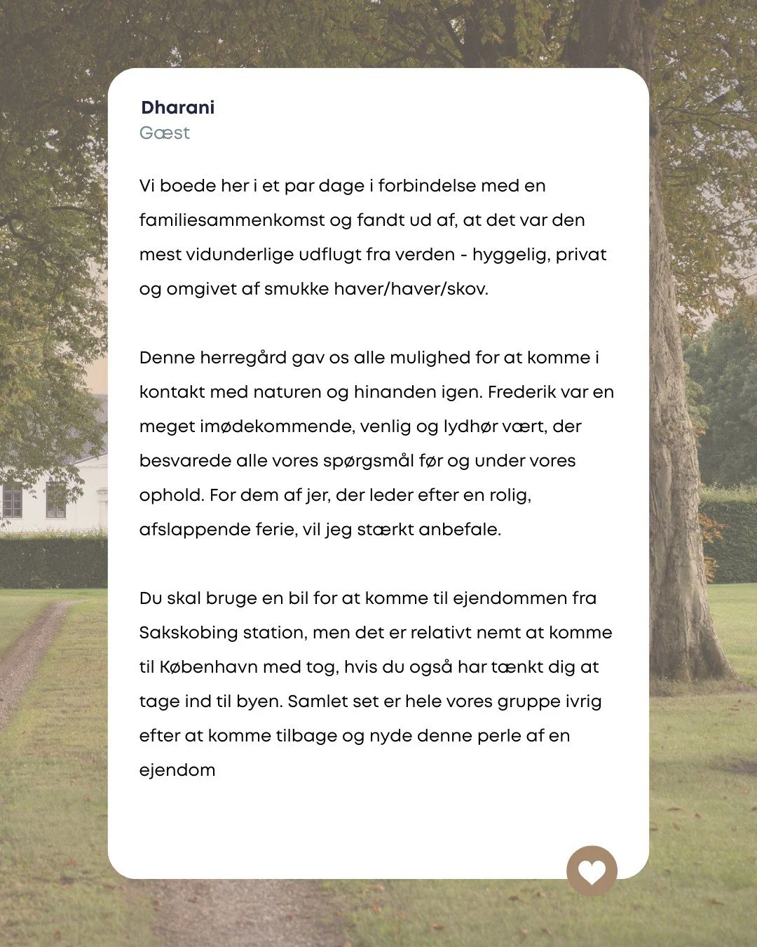 En familie boede hos os i et par dage og skrev bagefter, at Agerup gav dem ro, n&aelig;rv&aelig;r og en helt s&aelig;rlig oplevelse.

Det er pr&aelig;cis d&eacute;t, vi &oslash;nsker at skabe her.

Tak for tilliden 🌿

📍 www.agerup.farm